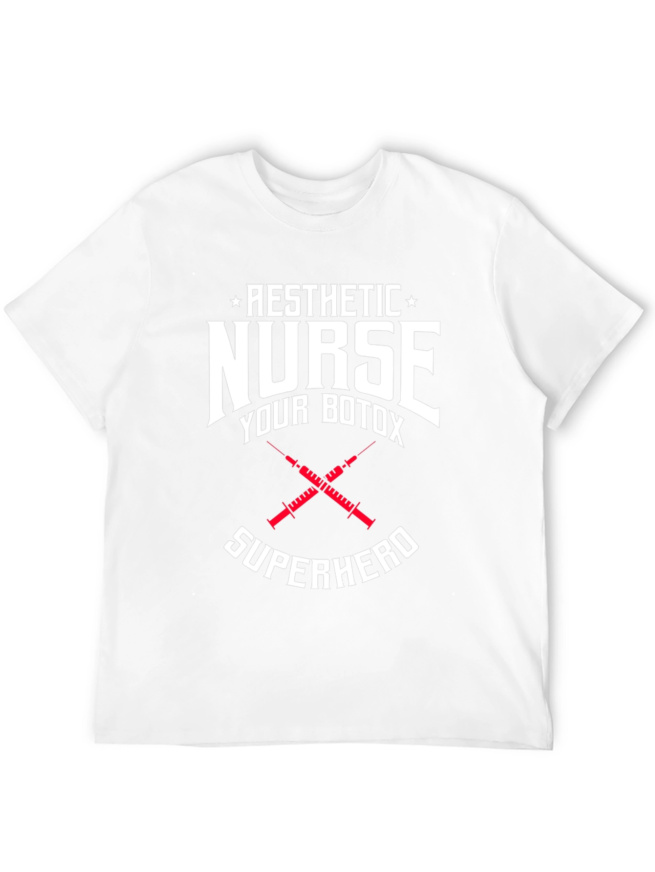 Black Aesthetic Nurse Botox Superhero Graphic T-Shirt view 12