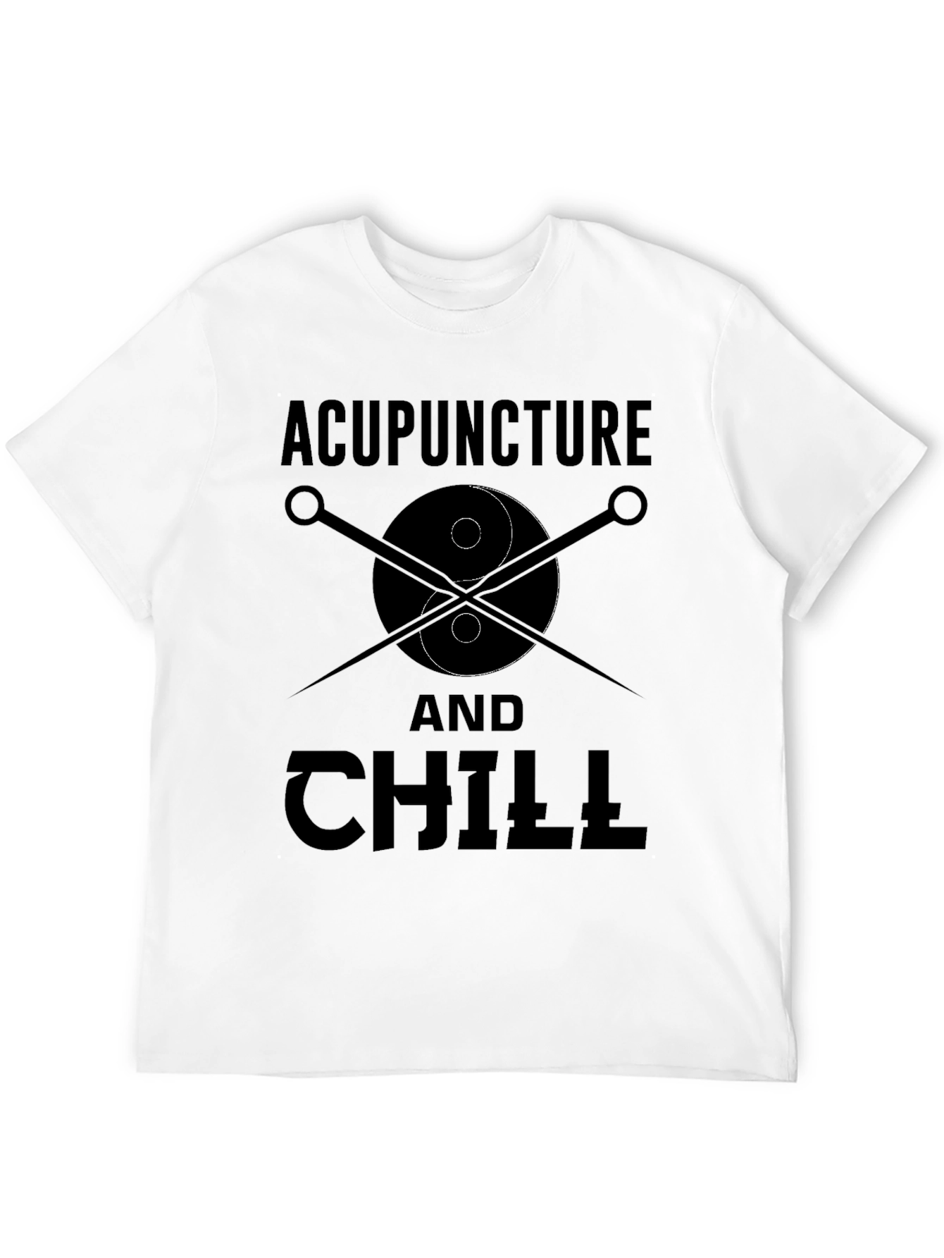 Black Acupuncture and Chill Black Graphic Tee view 12
