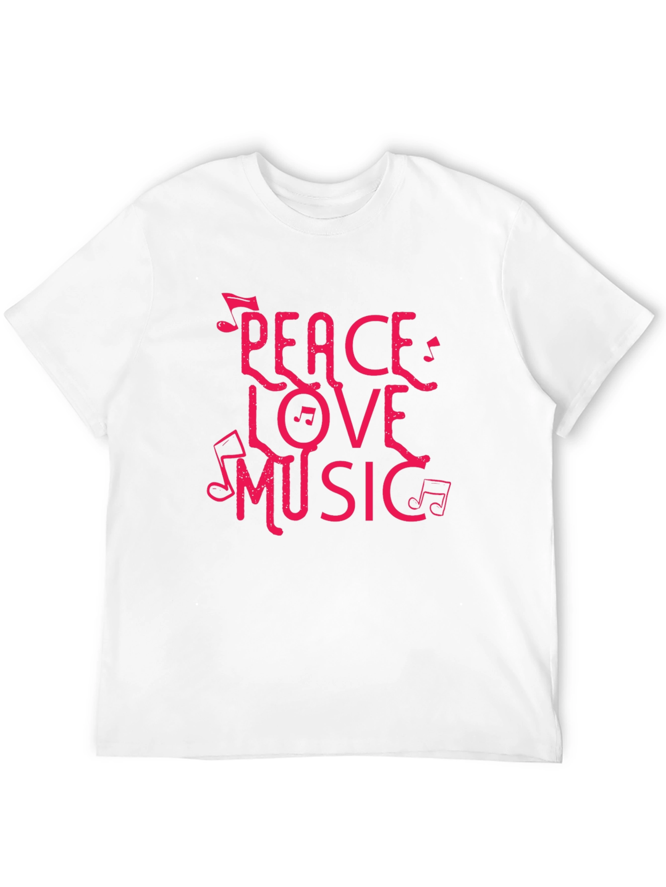 Black Peace Love Music Black Graphic T-Shirt view 12