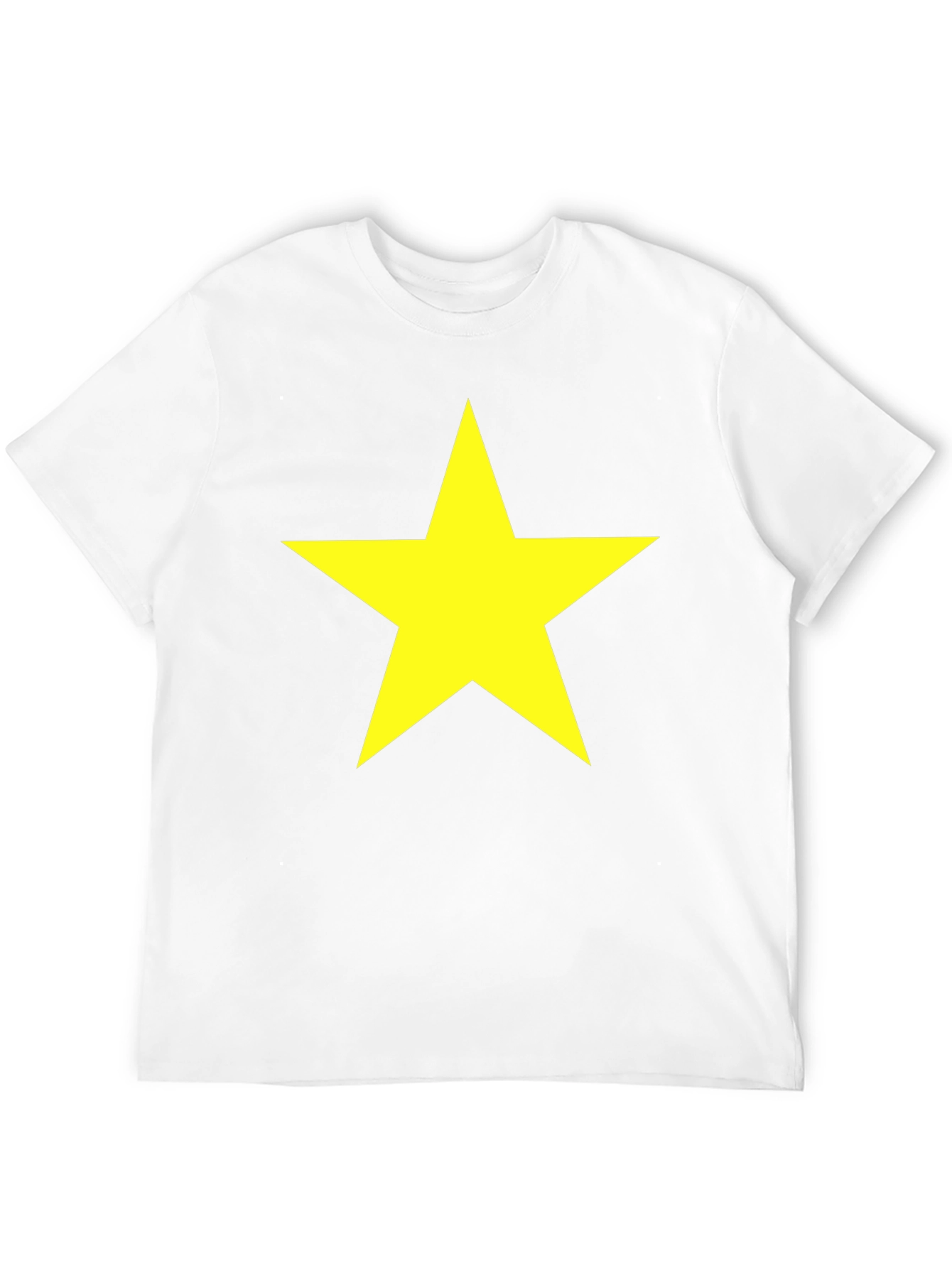 Black Bold Star Graphic Tee - Classic Crew Neck T-Shirt view 12