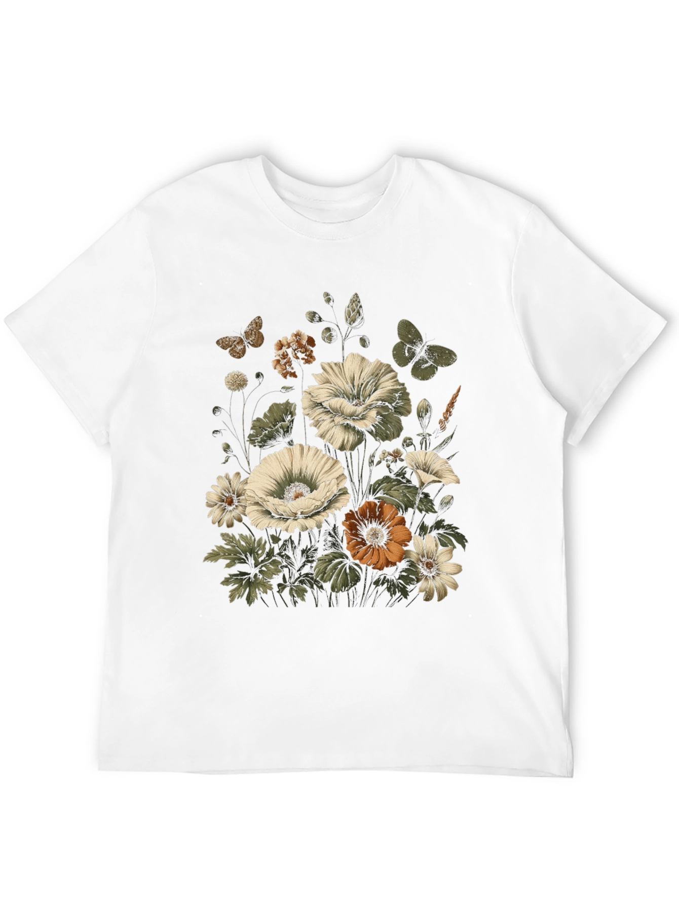 Black Floral Graphic Black T-Shirt view 12