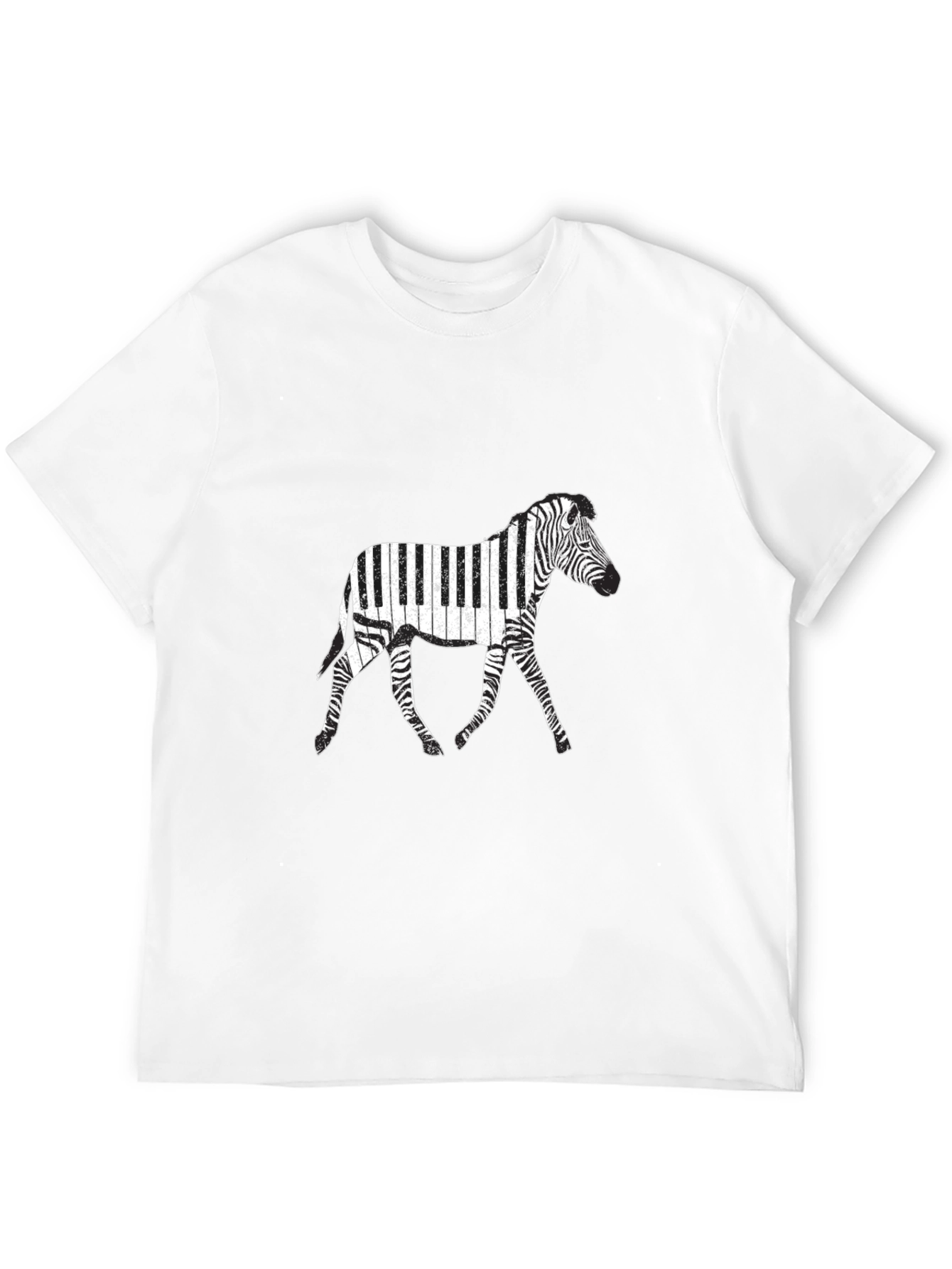 Black Piano Zebra Graphic Tee - Black view 12