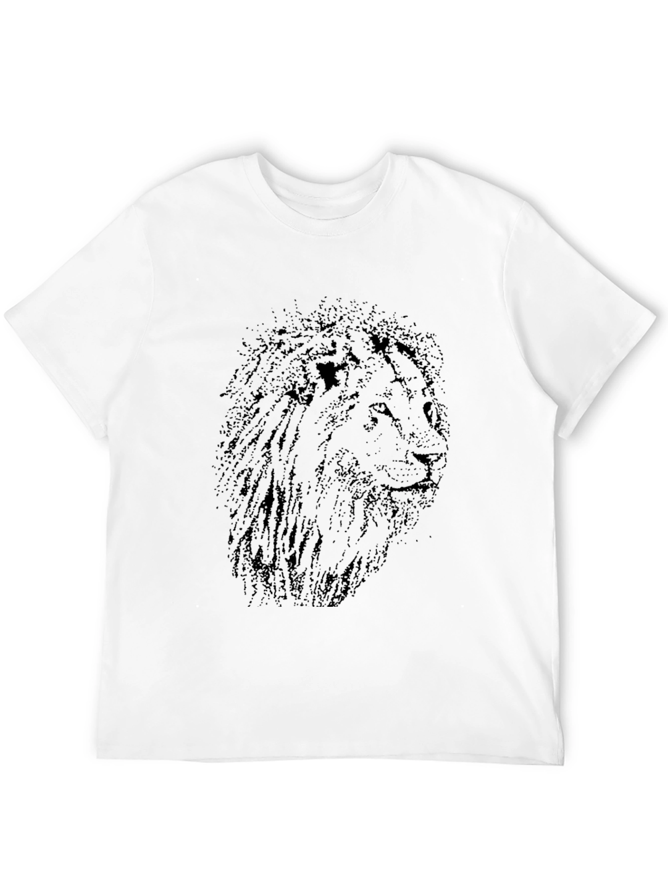 Black Lion Graphic Black T-Shirt - Men's Casual Tee view 12