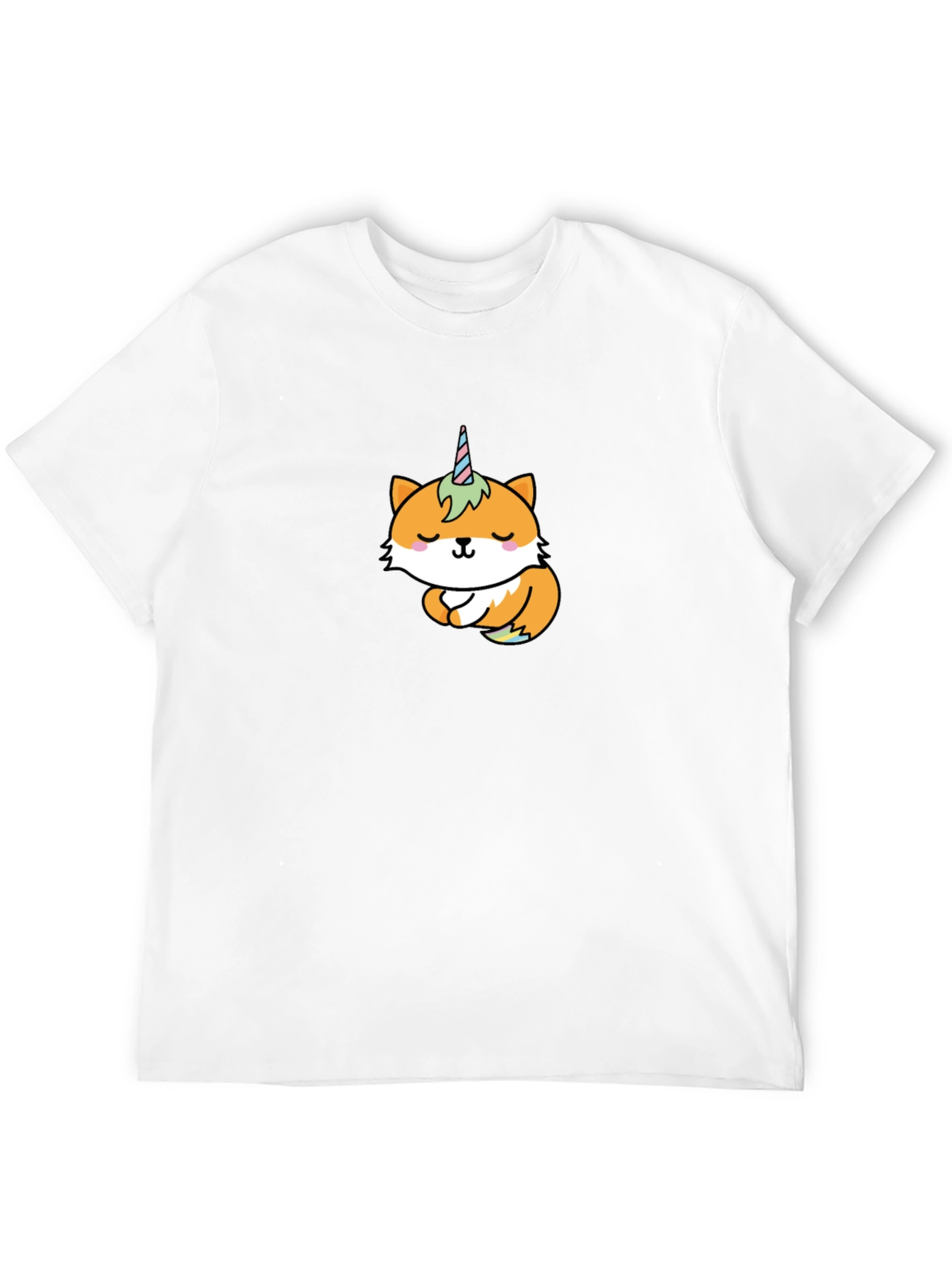 Black Unicorn Fox Graphic T-Shirt - Black view 12