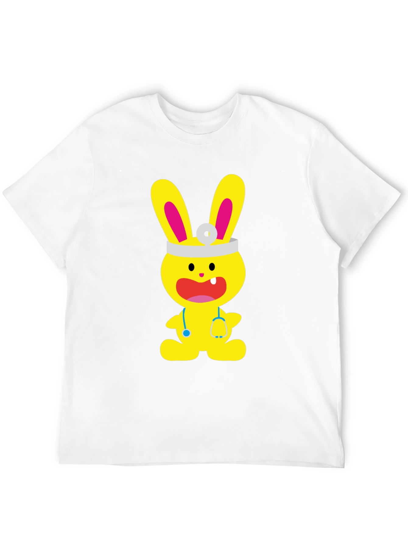 Black Bunny Doctor Graphic T-Shirt - Cute and Fun! view 12