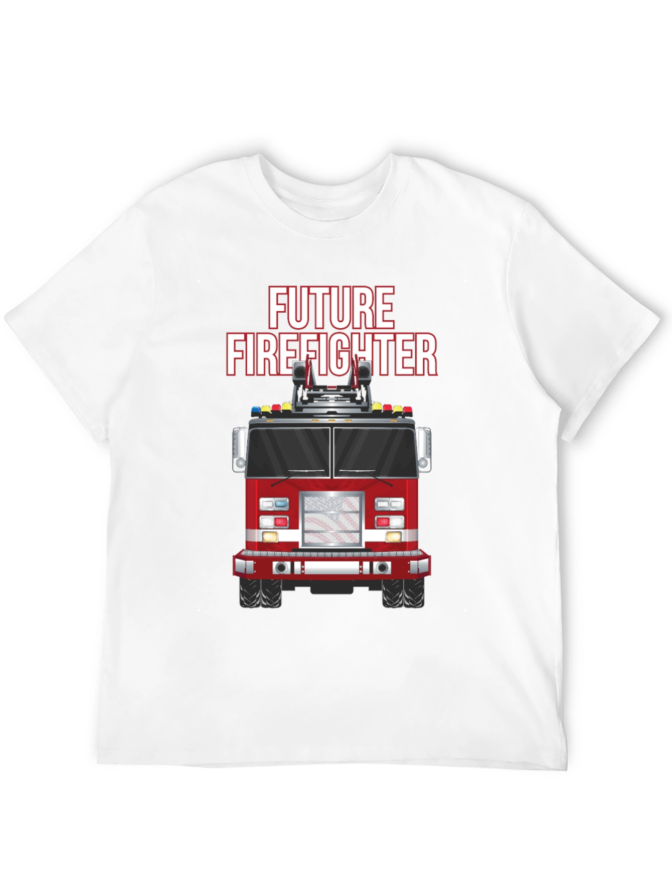 Future Firefighter Graphic Tee - Black Cotton T-Shirt - 12