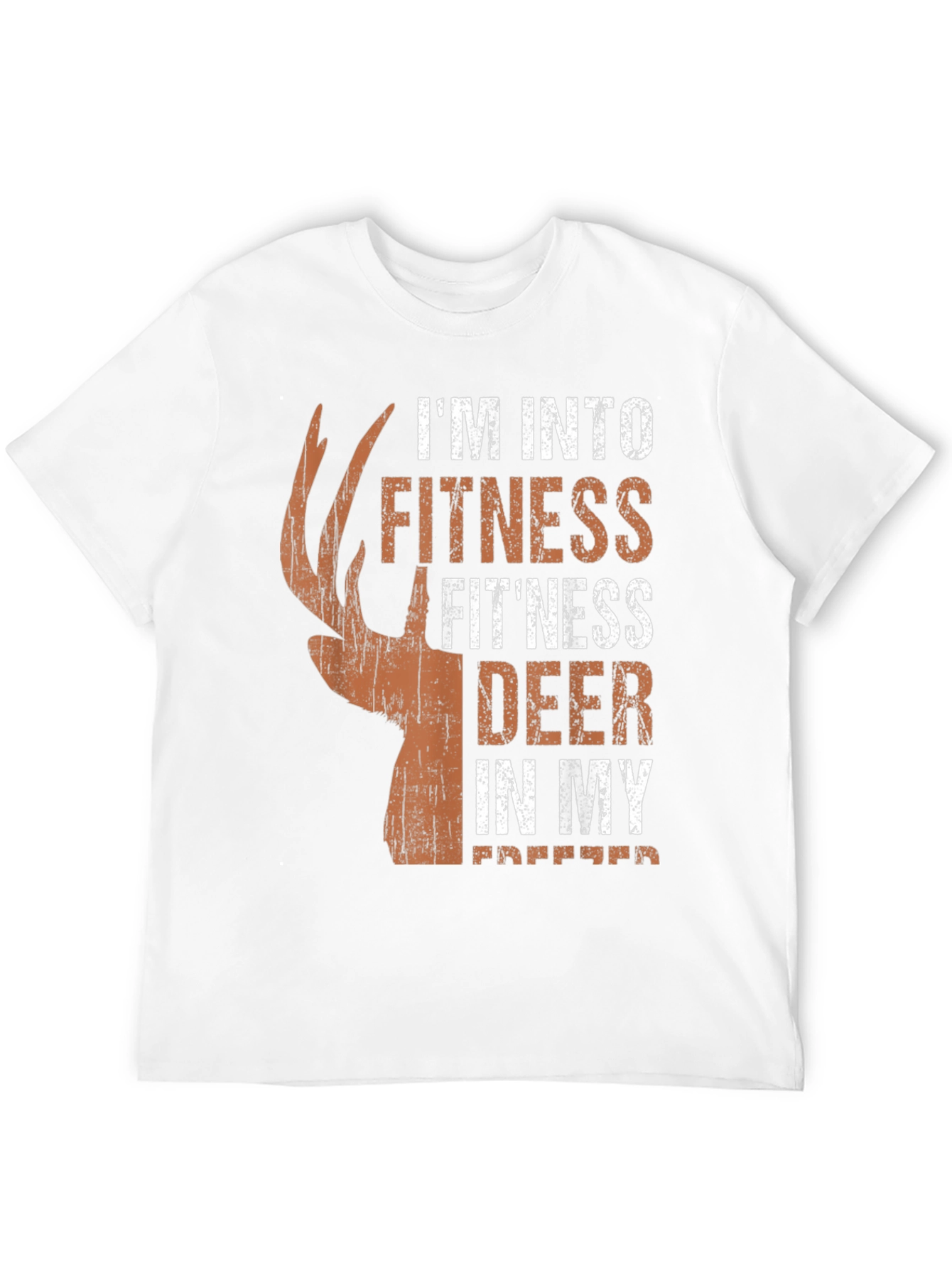 Black Fitness Deer Hunting T-Shirt - Novelty Graphic Tee view 12