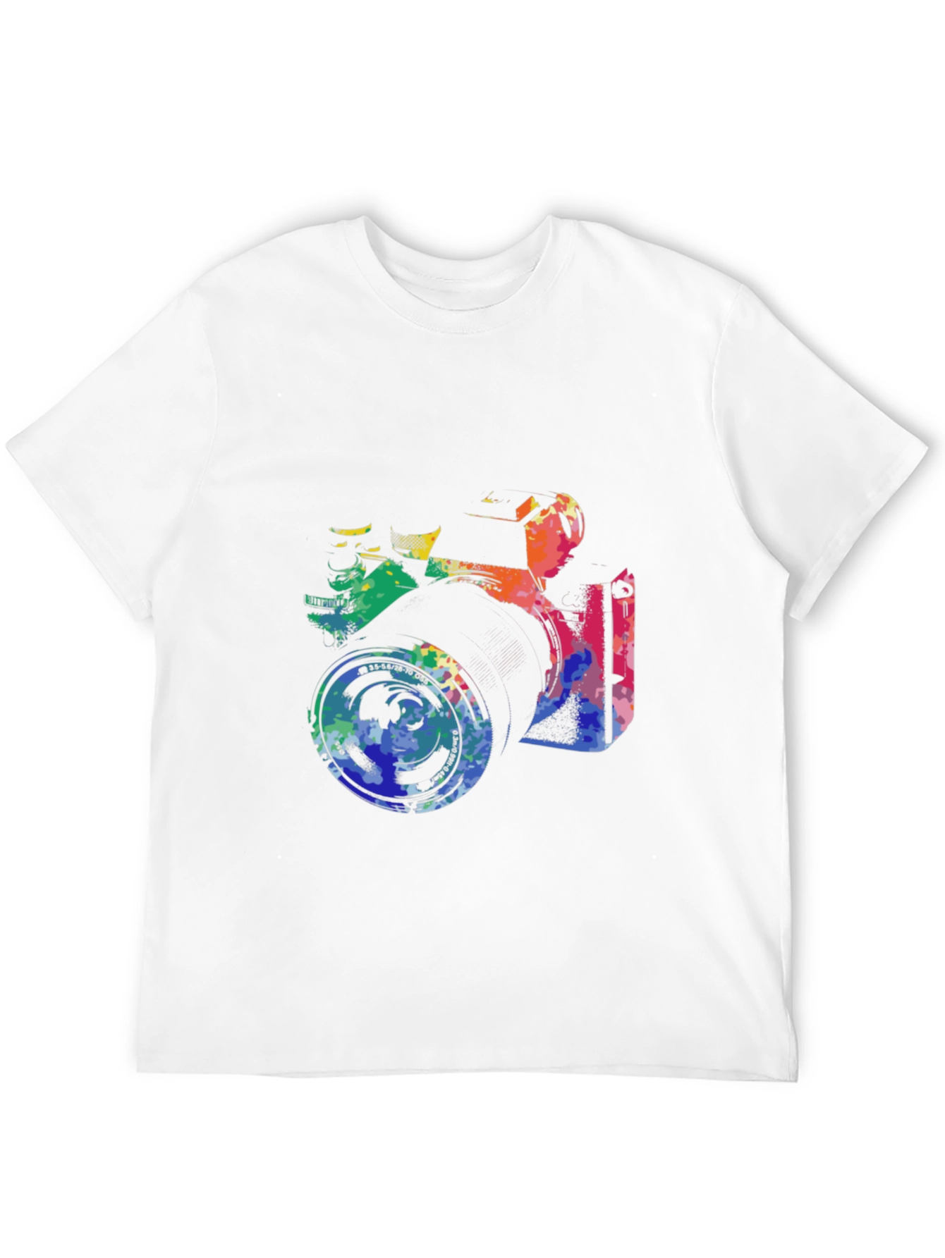 Retro Camera Graphic Tee - Artsy Black T-Shirt - 12