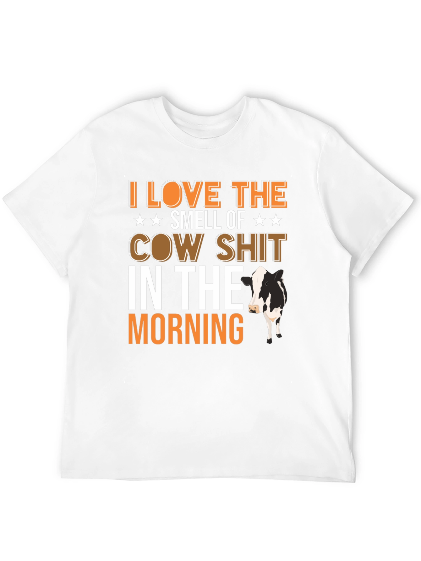 Black I Love The Smell of Cow Shit Funny T-Shirt view 12