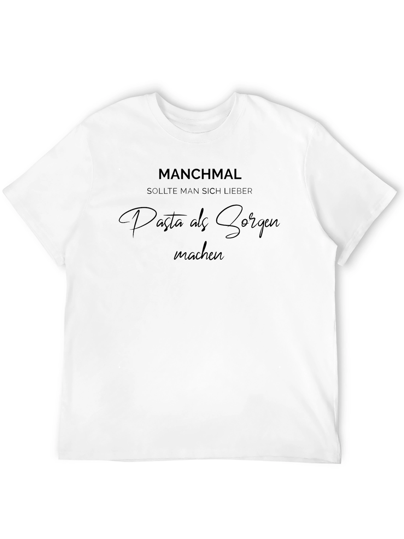 Black Pasta Als Sorgen Machen Black Graphic T-Shirt view 12