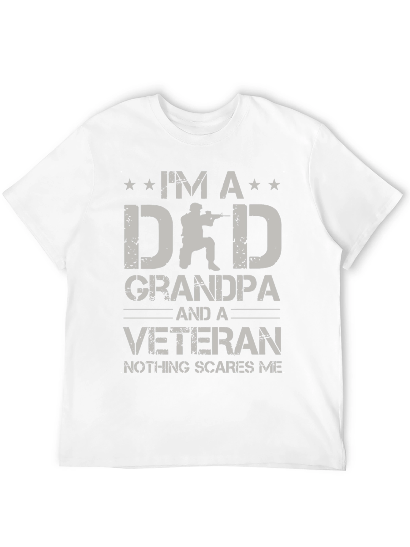 Black I'm a Dad Grandpa Veteran T-Shirt view 12