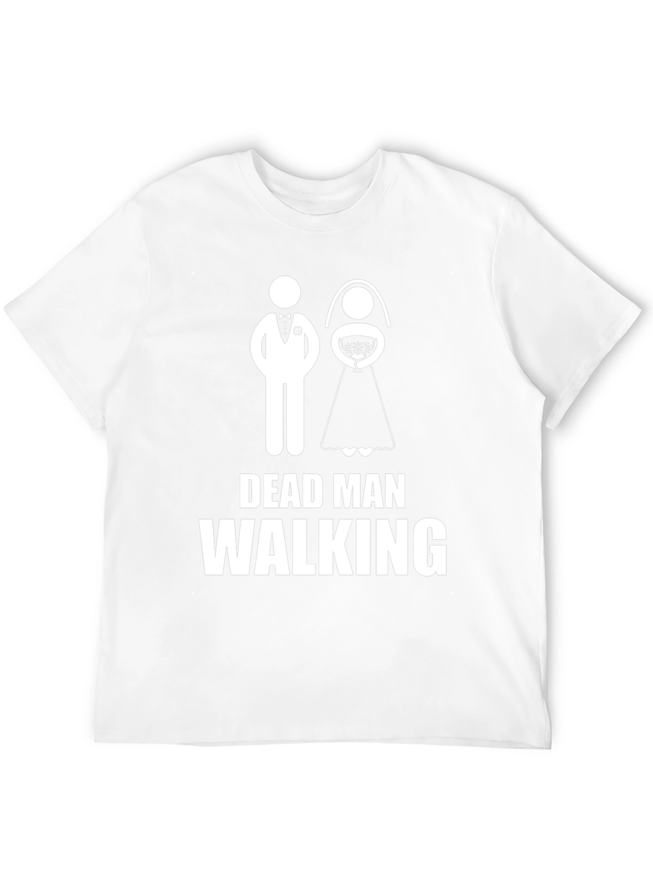 Black Dead Man Walking Wedding T-Shirt - Groom Humor view 12