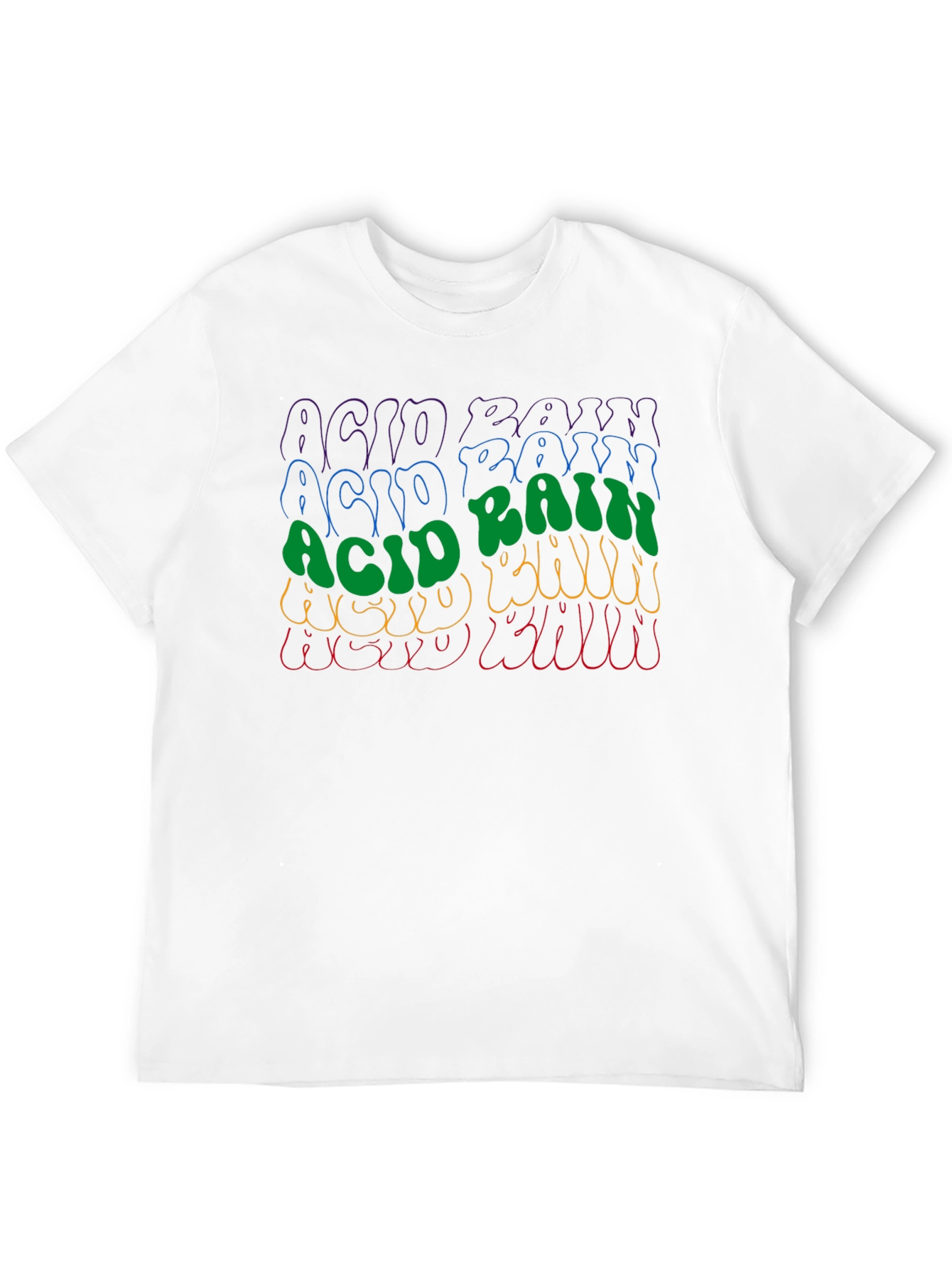 Black Retro Acid Rain Graphic T-Shirt - Cool Style view 12