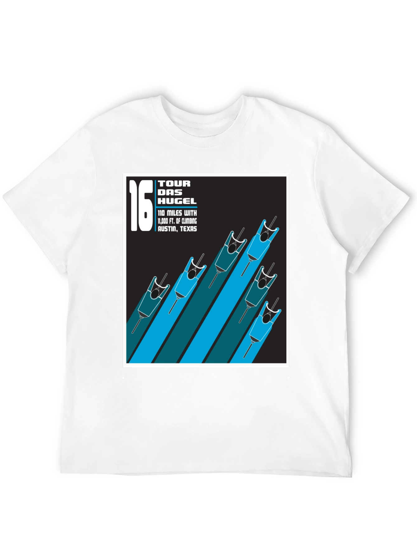 Black Tour Das Hugel Cycling T-Shirt - Austin Texas view 12