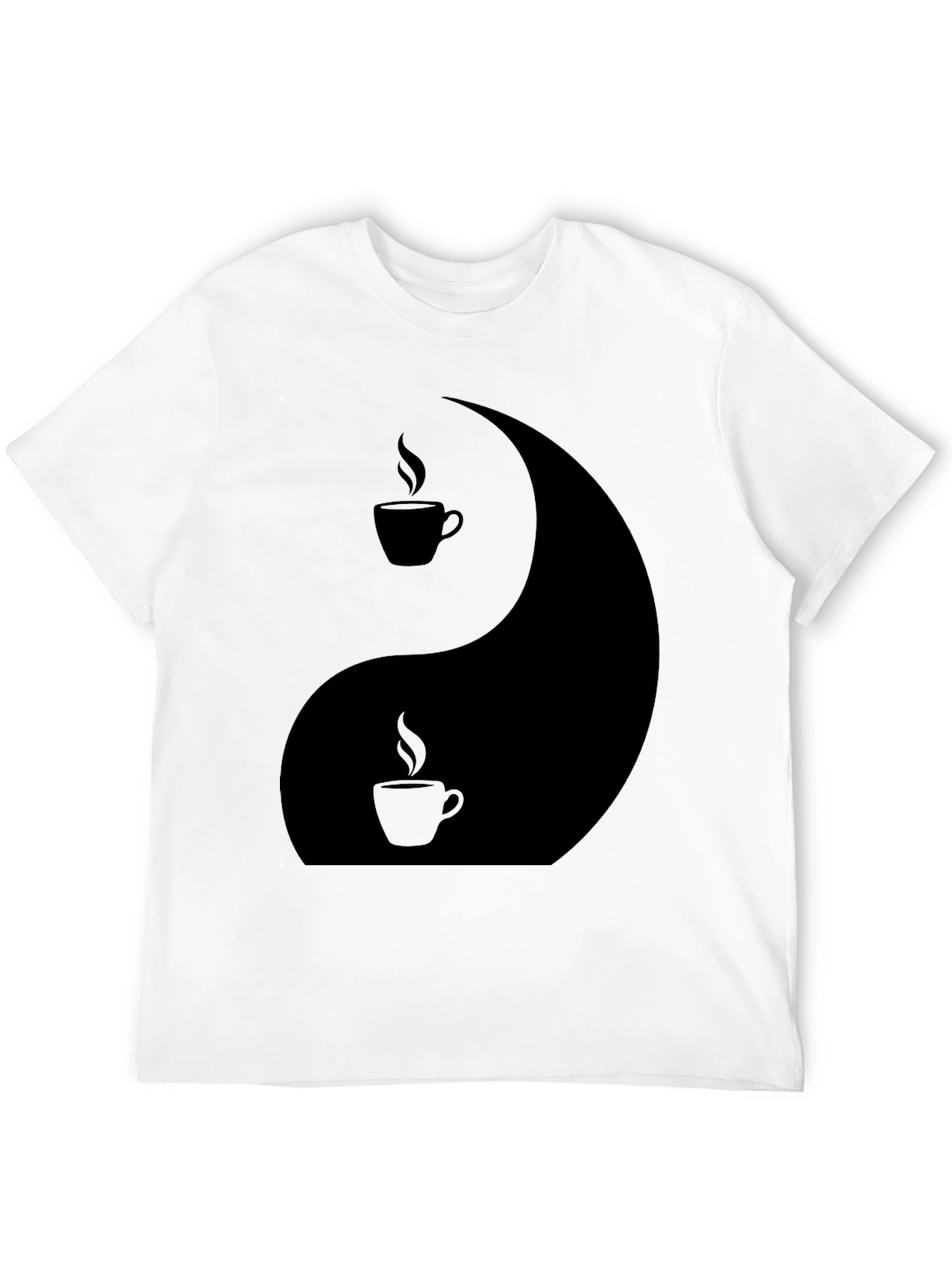 Black Yin Yang Coffee T-Shirt - Balance Your Brew view 12