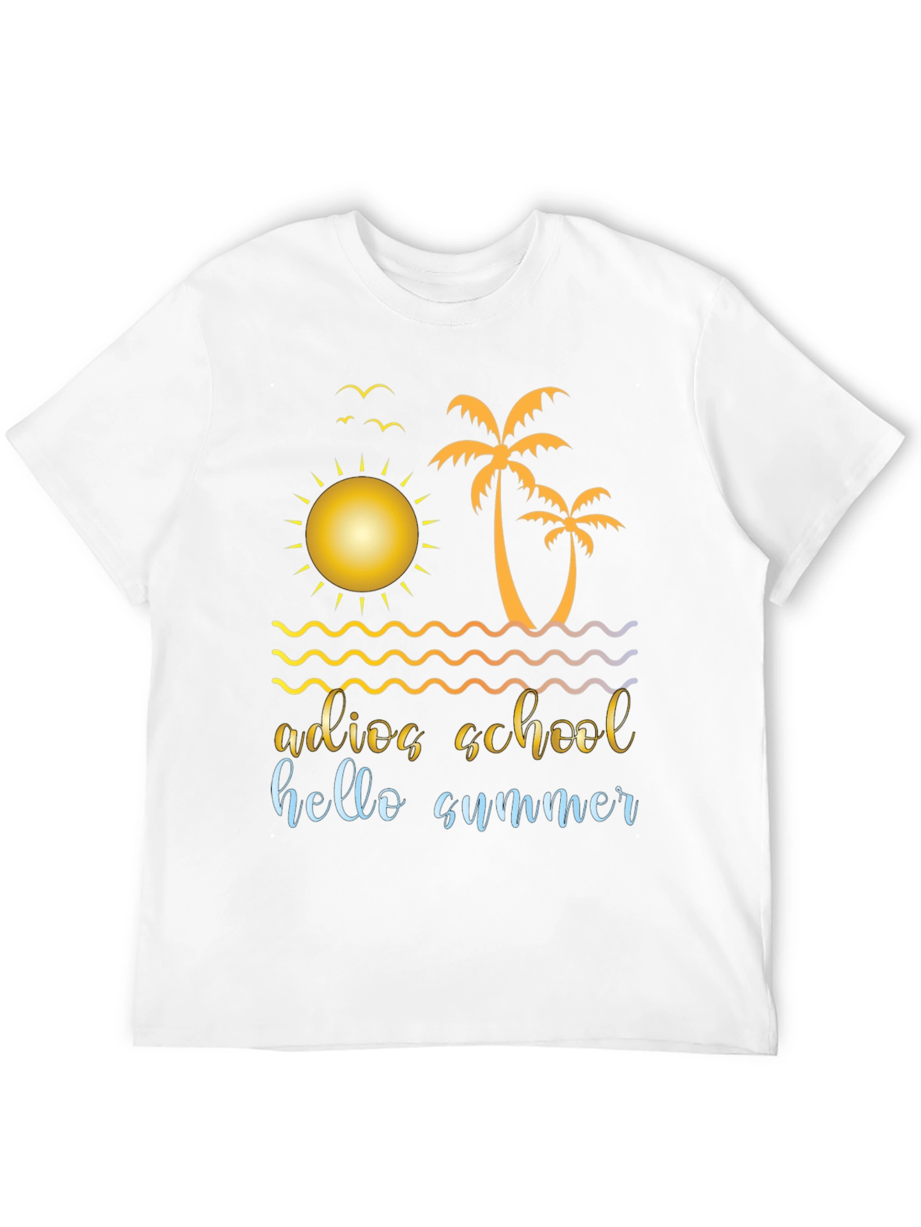 Black Adios School Hello Summer Graphic Tee view 12