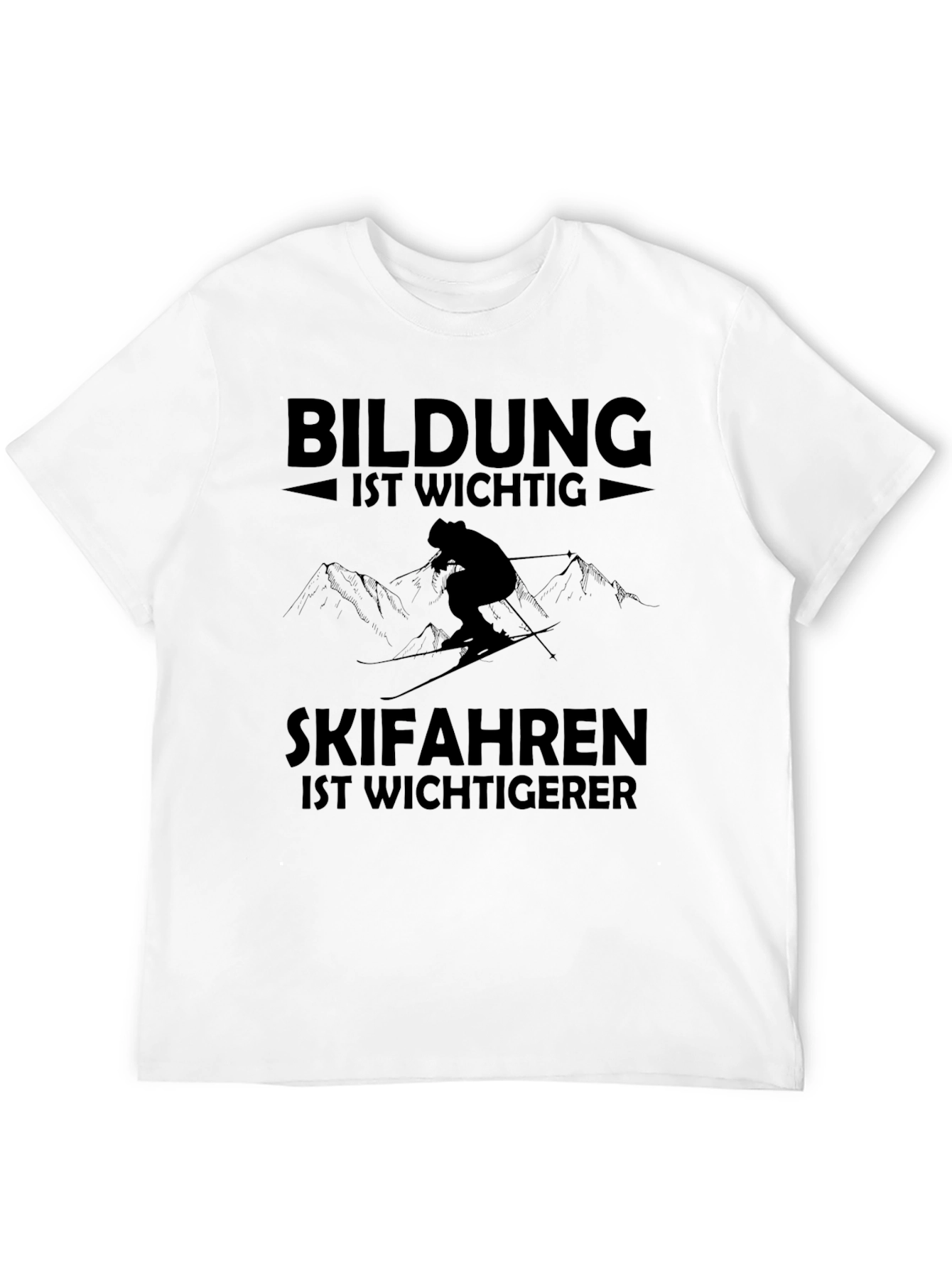 Black Skiing is Important T-Shirt view 12