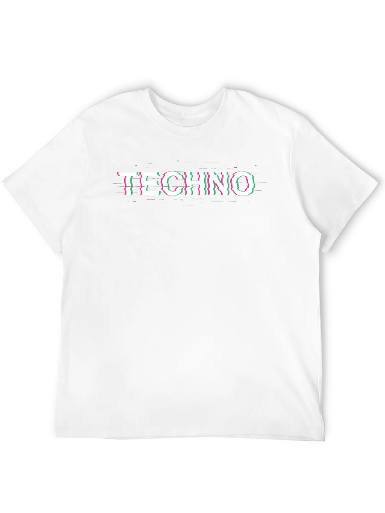 Black Techno Glitch T-Shirt - Black Graphic Tee view 12