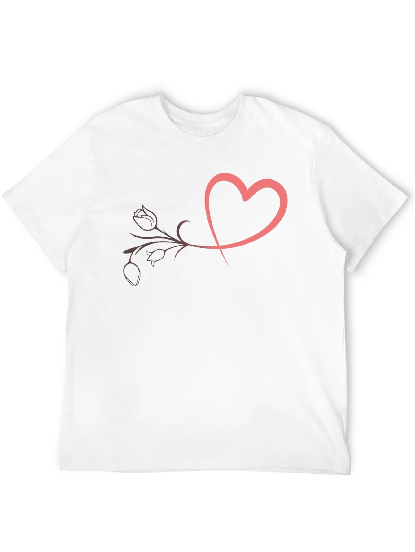 Black Heart & Rose Graphic Tee - Black view 12