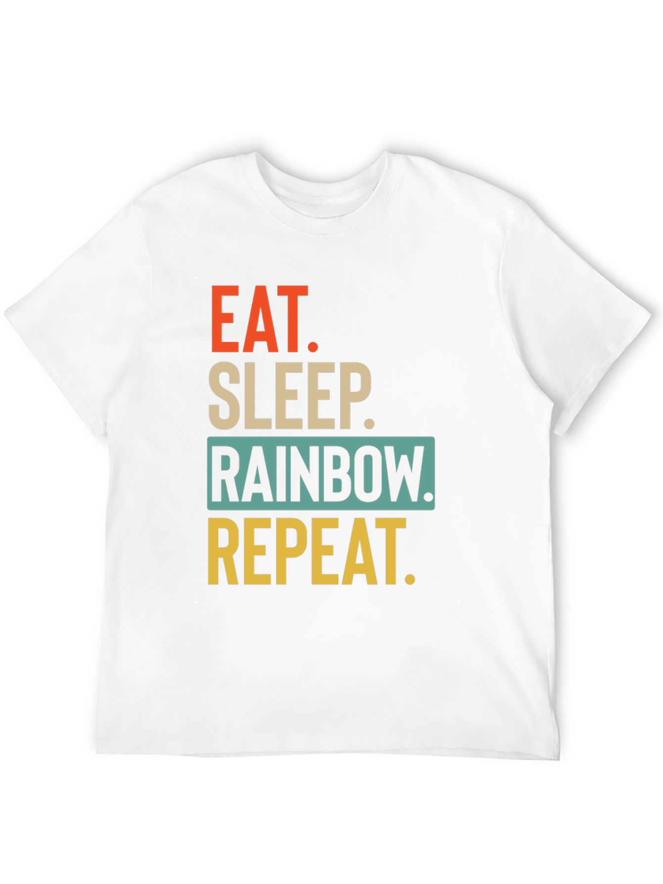 Black Eat Sleep Rainbow Repeat Graphic T-Shirt view 12