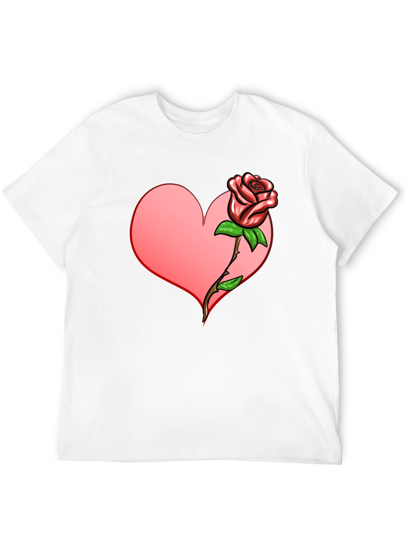 Black Heart & Rose Graphic T-Shirt view 12