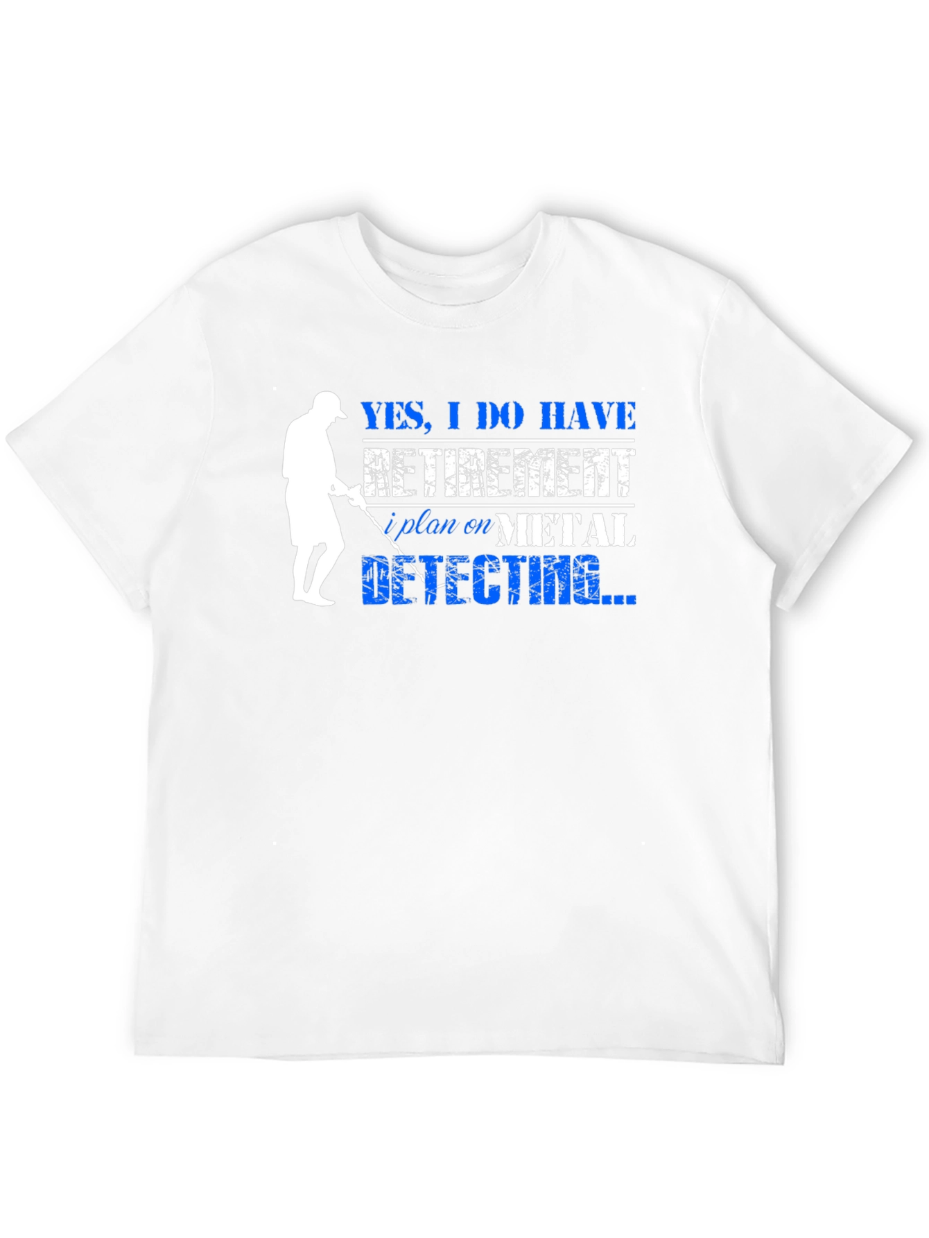 Black Funny Metal Detecting Retirement Plan T-Shirt view 12