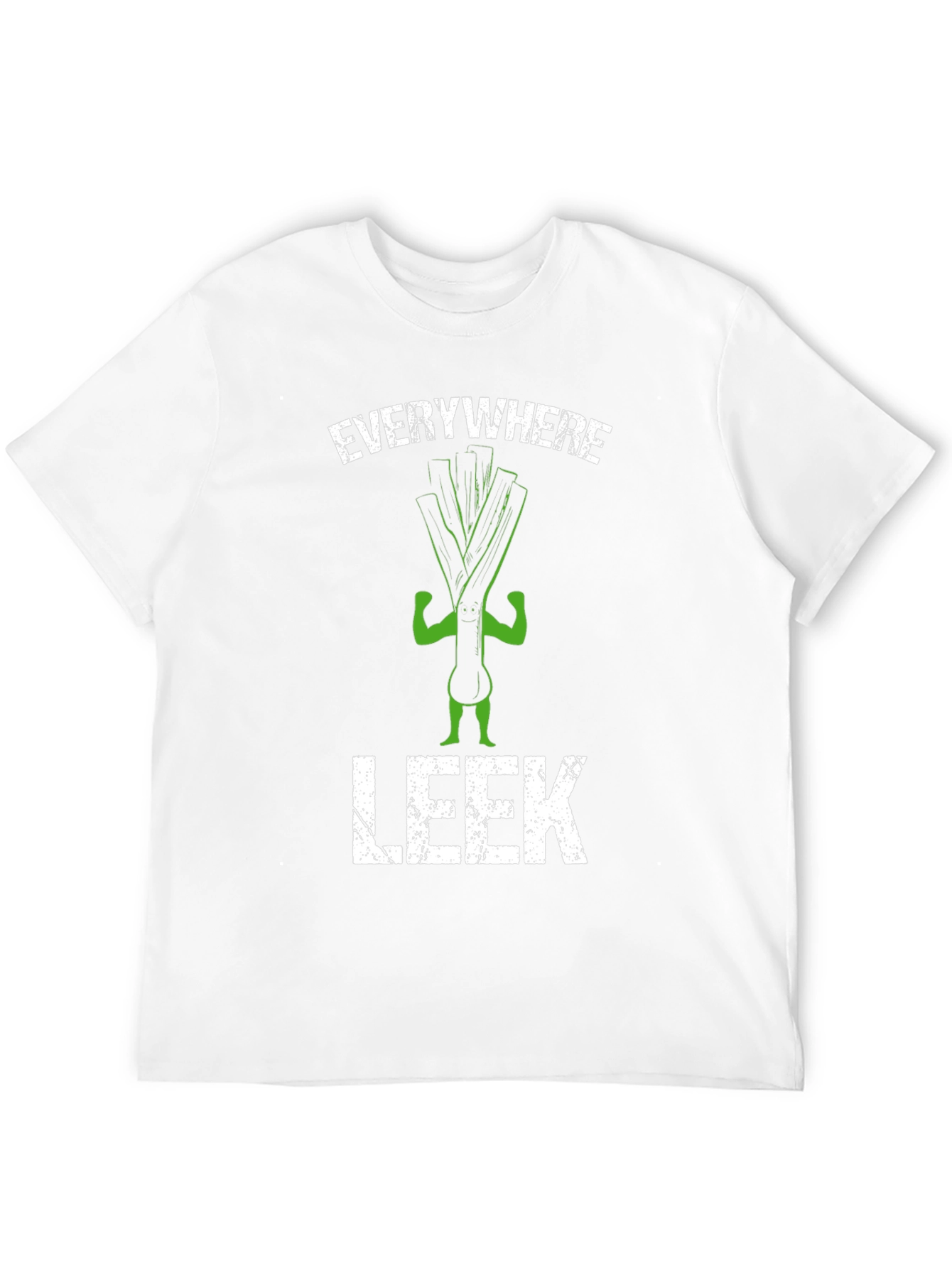 Black Everywhere Leek T-Shirt - Funny Vegetarian Pun Tee view 12