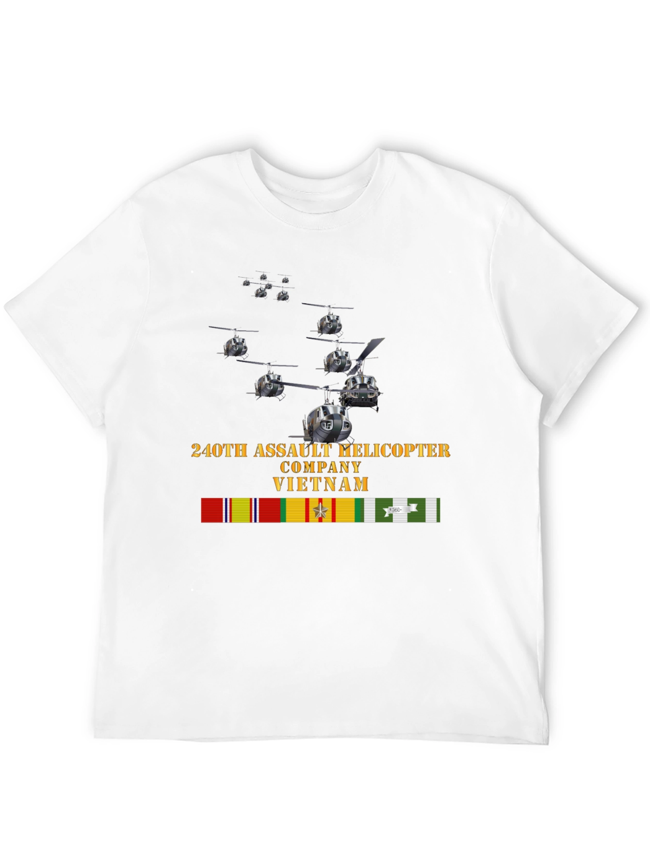 Black 240th Assault Helicopter Company Vietnam T-Shirt view 12