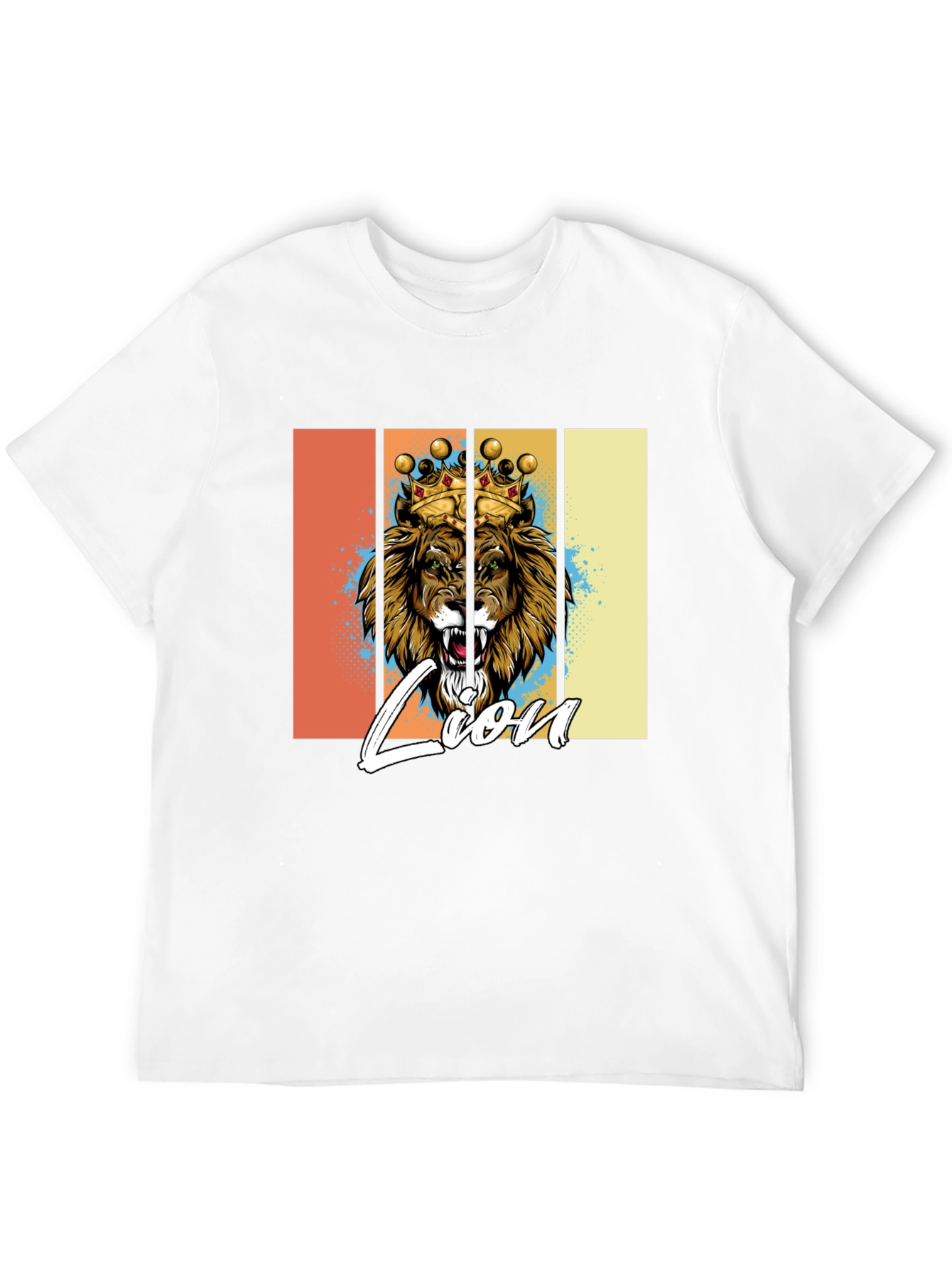 Black Lion King Graphic Print T-Shirt view 12