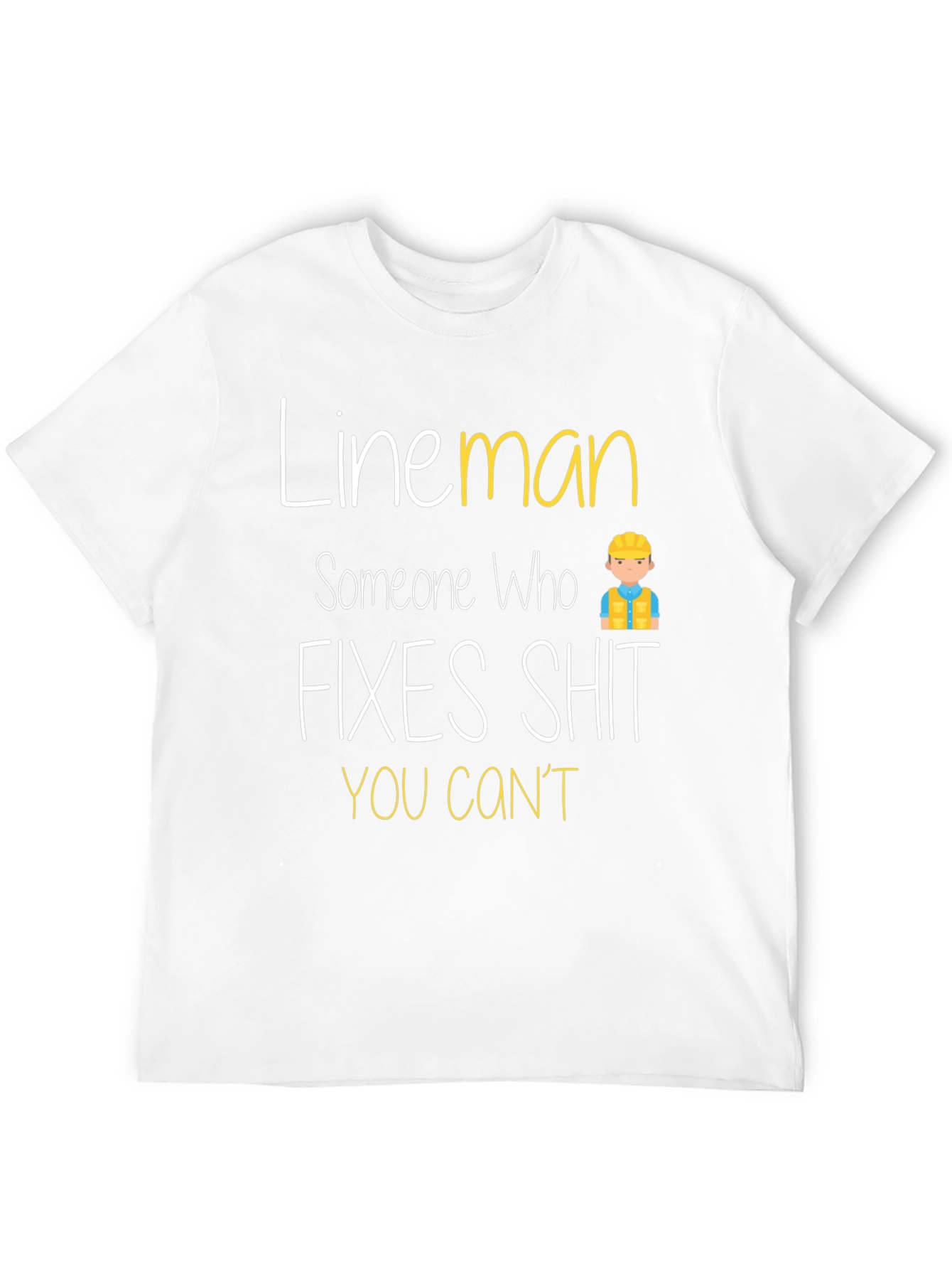 Black Lineman Fixes Shit You Can't T-Shirt view 12