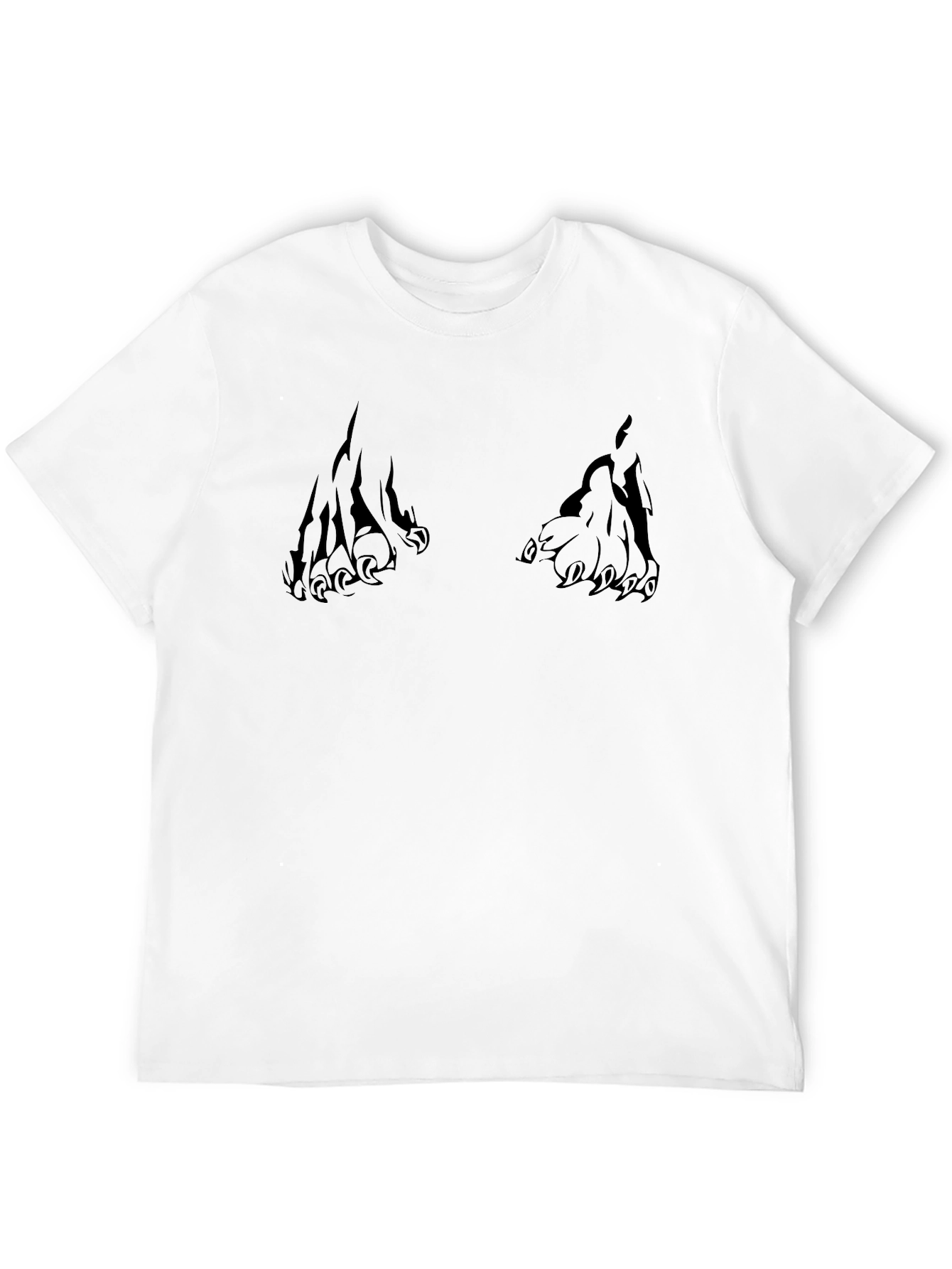 Black Men's Black Claw Graphic T-Shirt view 12