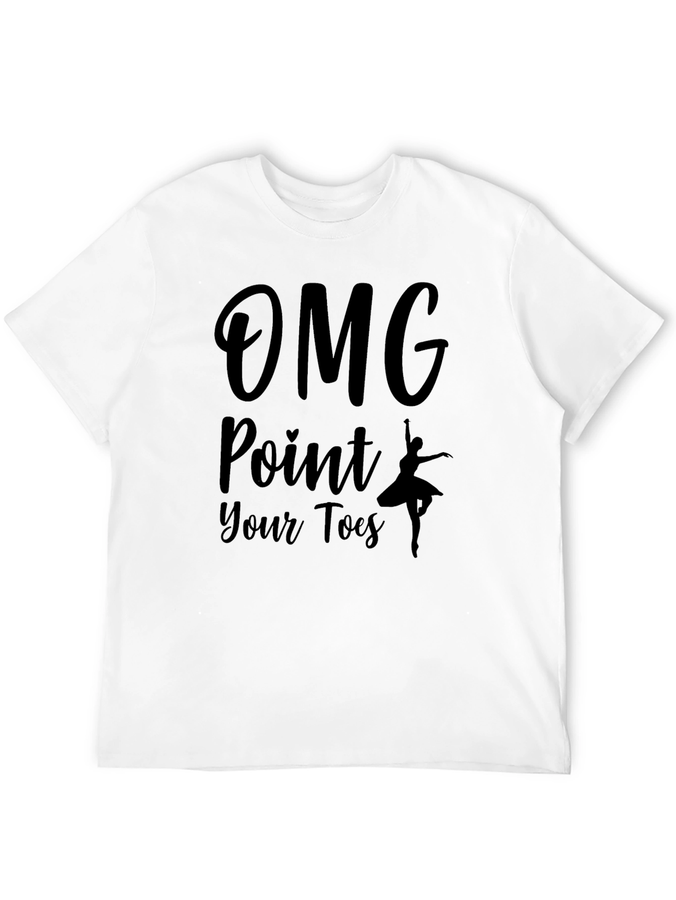 Black OMG Point Your Toes Black T-Shirt view 12