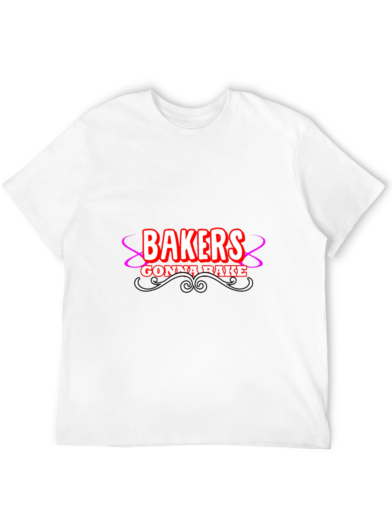 Black Bakers Gonna Bake Graphic T-Shirt - Black Cotton Tee view 12