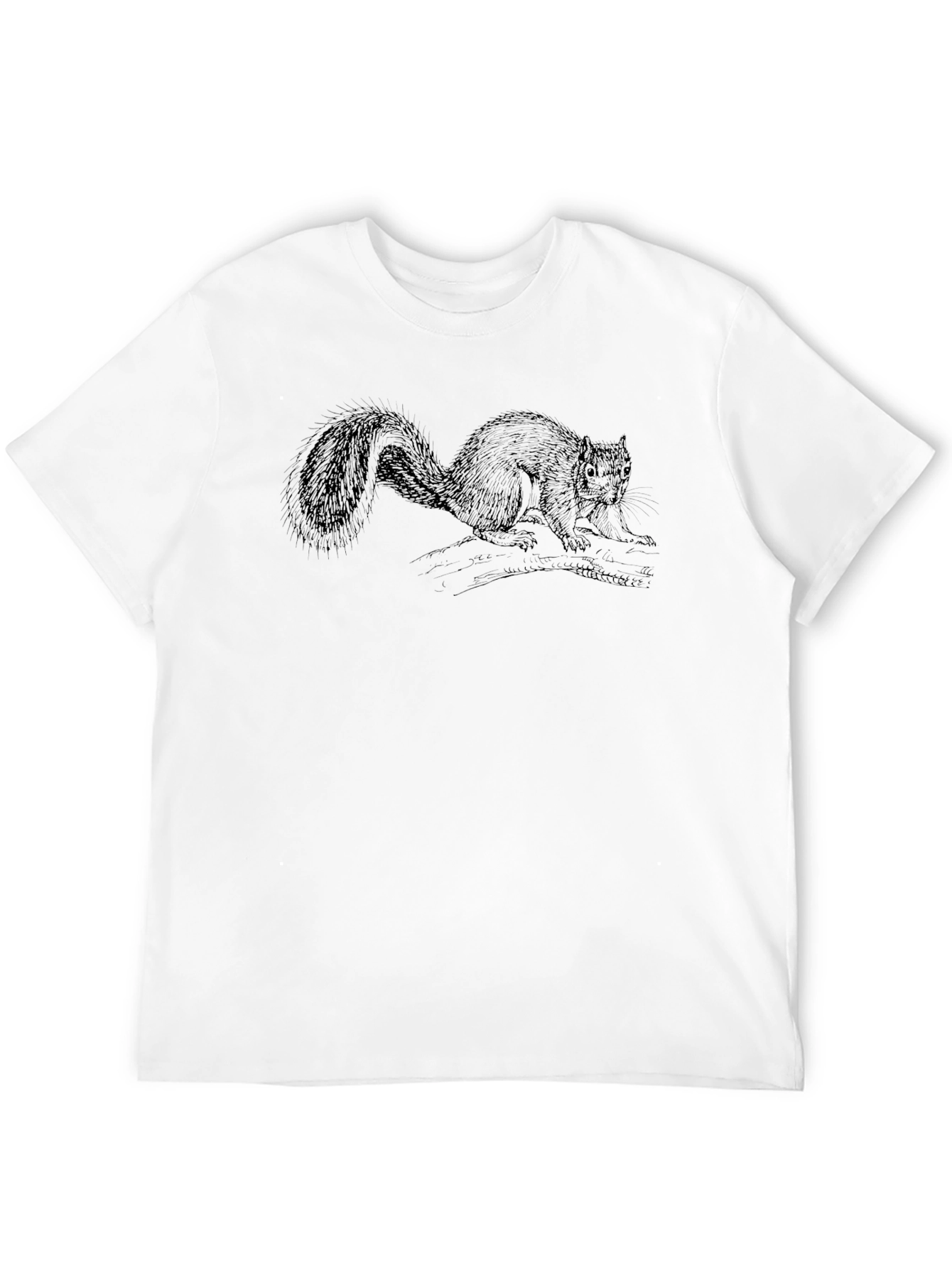 Black Squirrel Graphic Print Black T-Shirt view 12