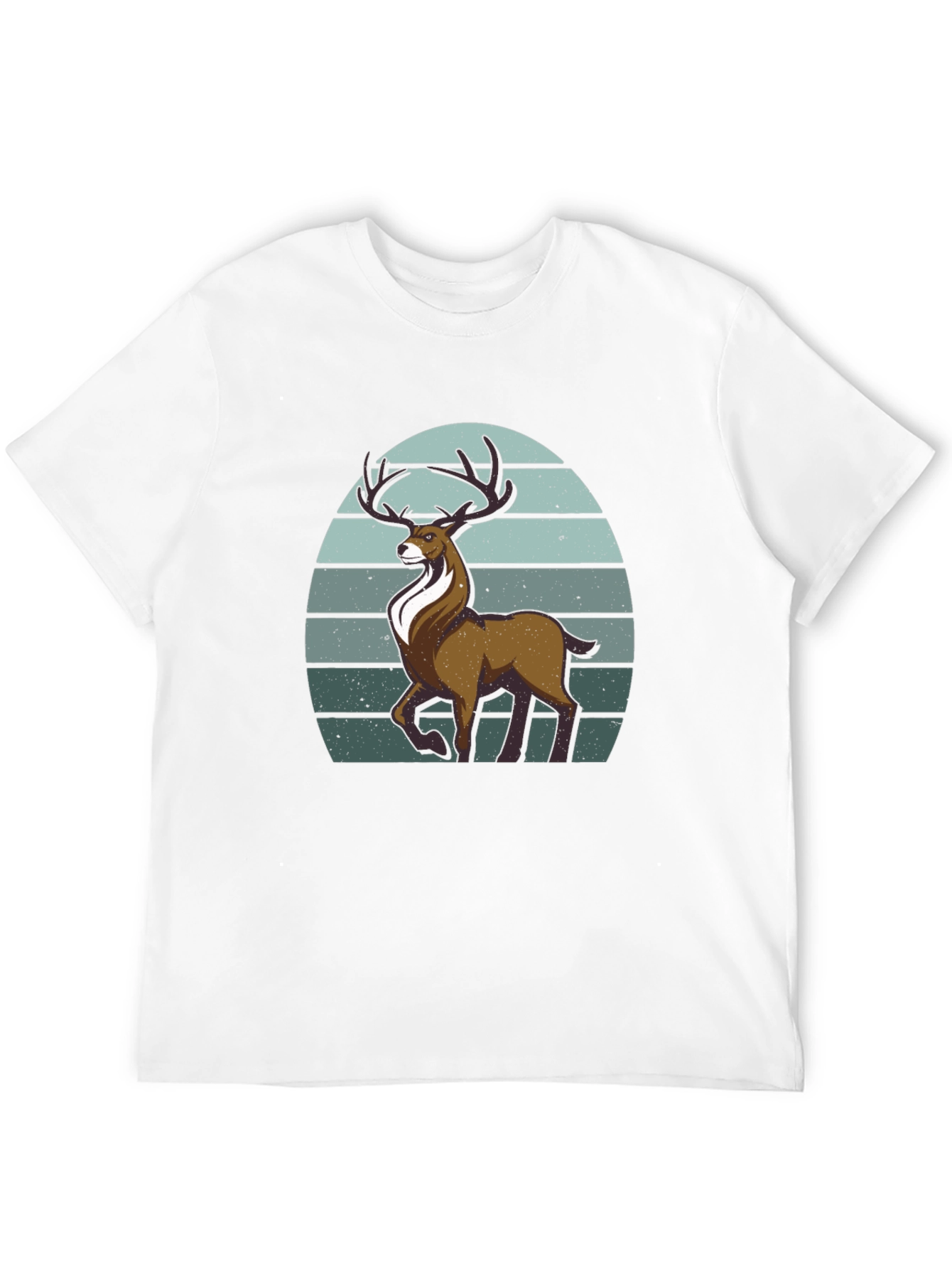 Black Retro Deer T-Shirt - Vintage Style Graphic Tee view 12