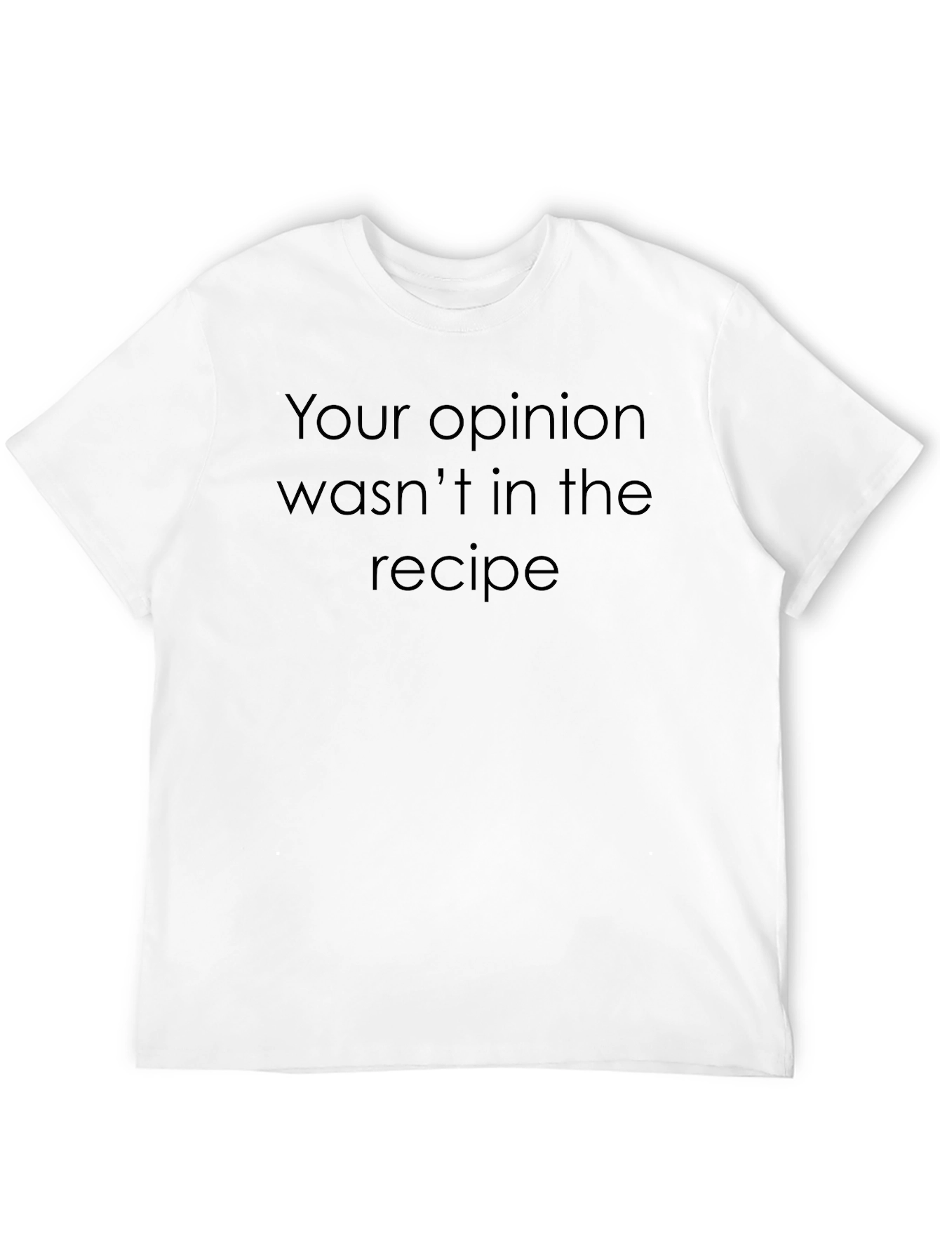 Black Opinion Recipe Graphic Tee - Sarcastic T-Shirt view 12