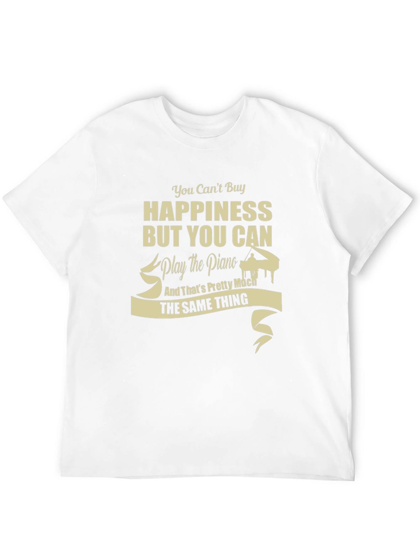 Black Happiness Piano T-Shirt - Musical Gift view 12