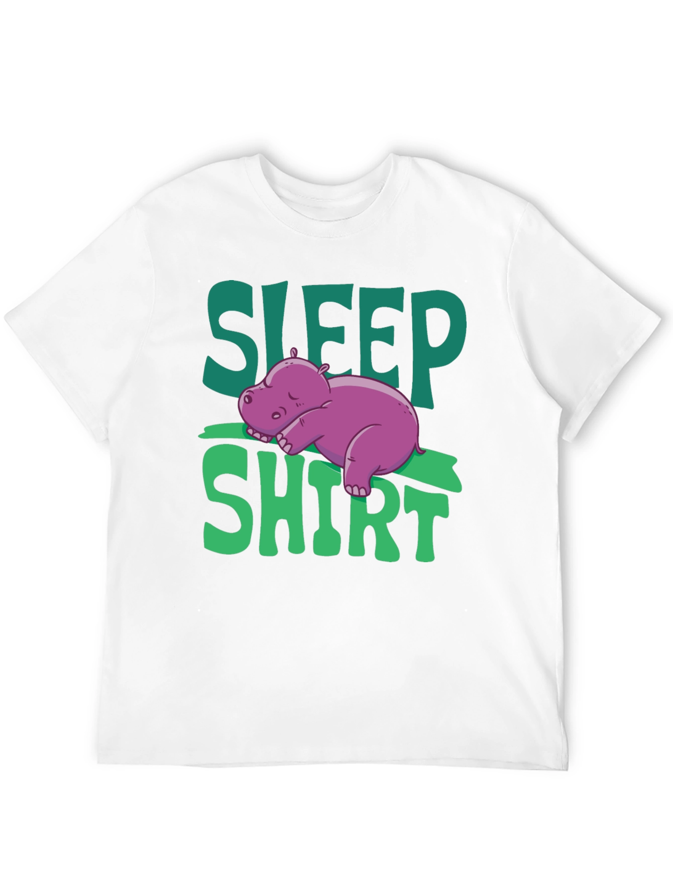 Black Sleep Shirt Hippo Graphic Tee view 12