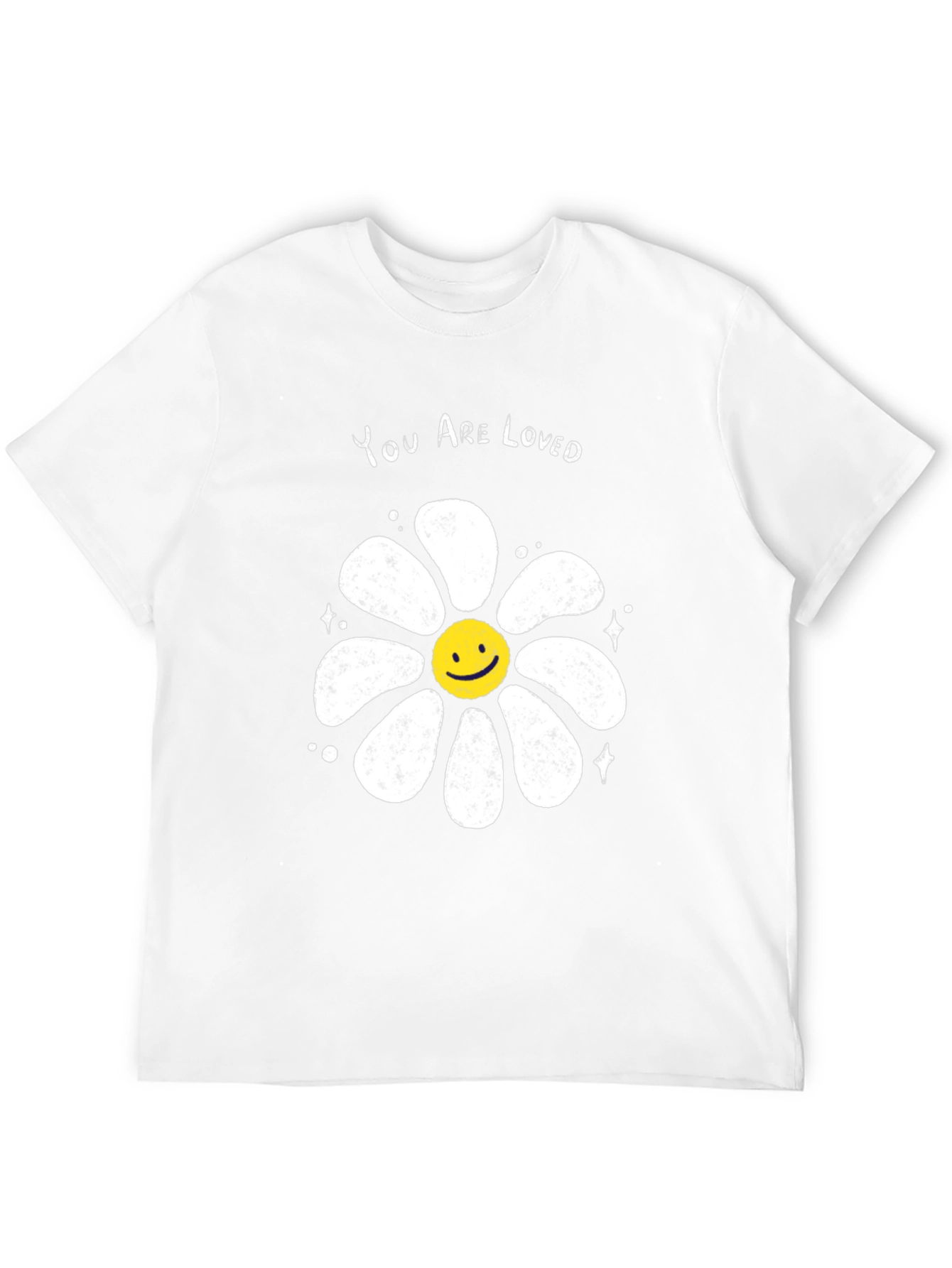 Black You Are Loved Graphic Tee - Smiley Flower view 12