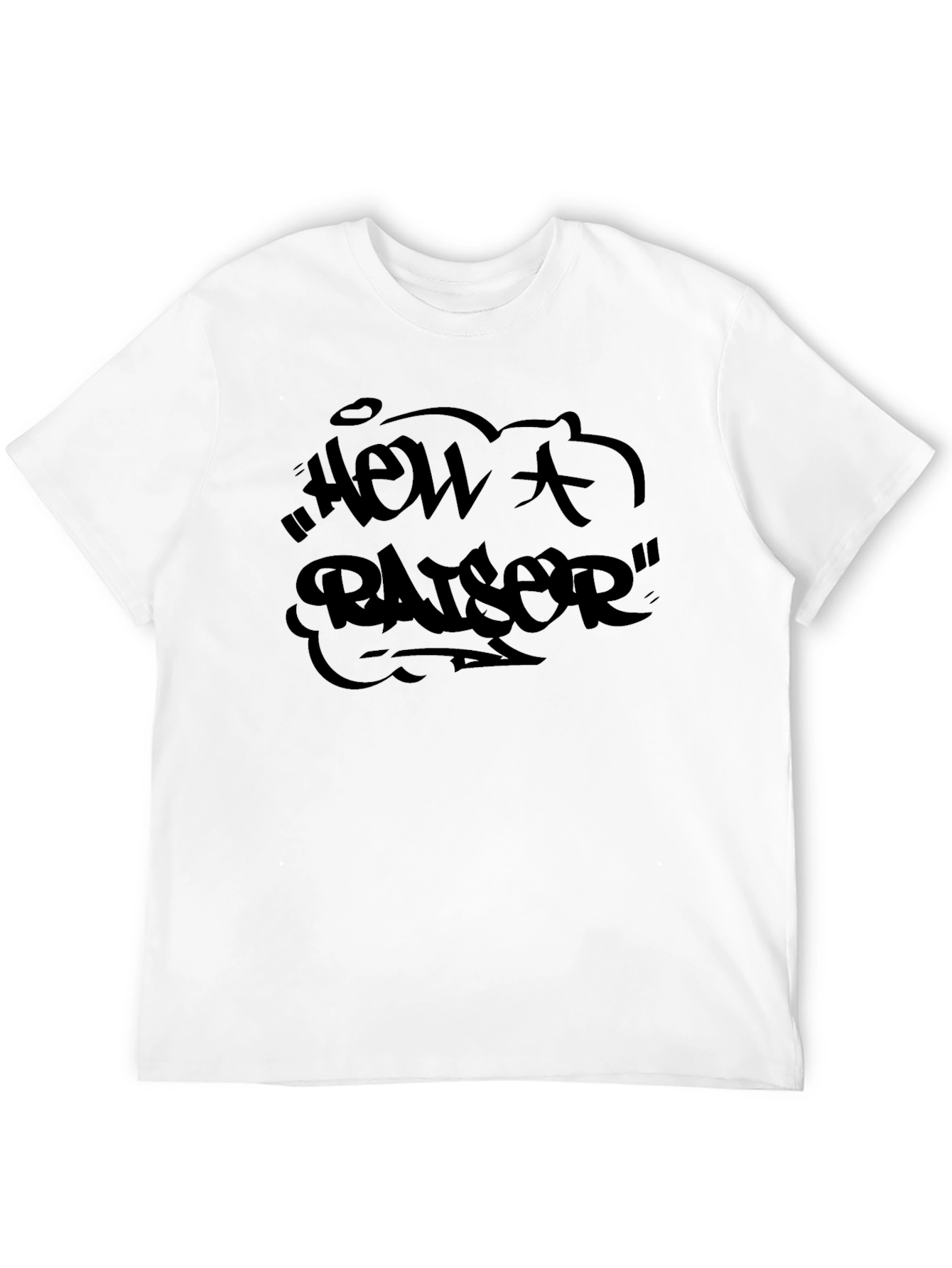 Black Men's Black "How A Raiser" Graphic T-Shirt view 12