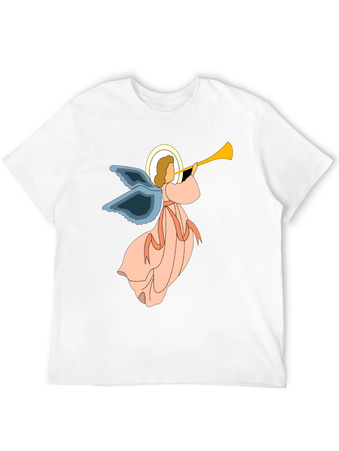 Black Angel Trumpet Graphic Tee - Unisex Black T-Shirt view 12