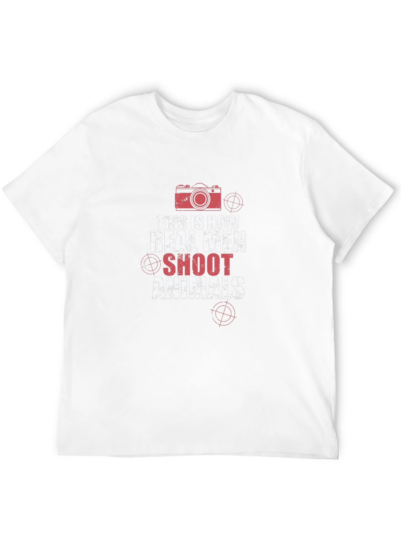 Black Real Men Shoot Animals T-Shirt Photography Humor view 12