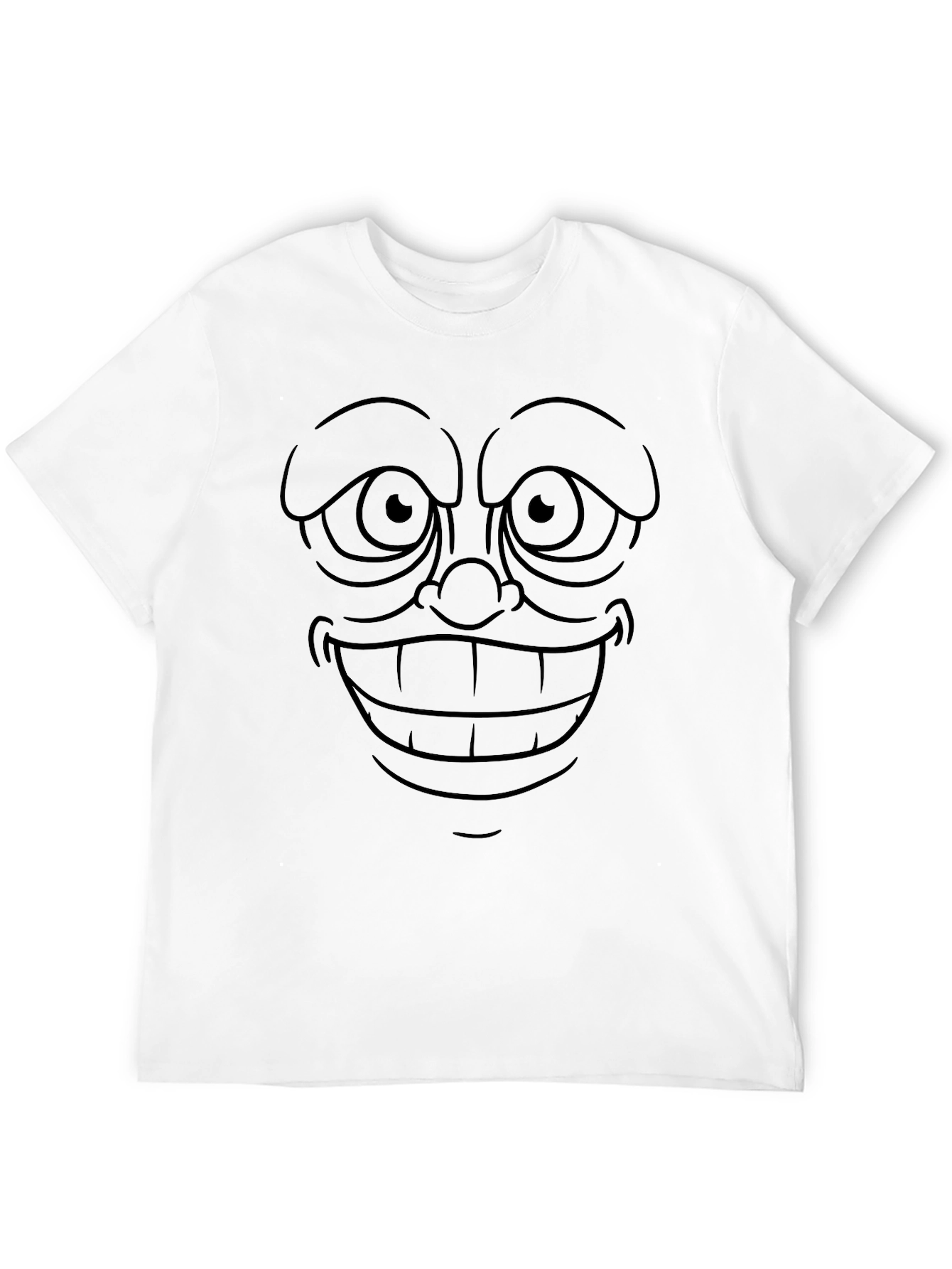 Black Cartoon Face Black T-Shirt view 12