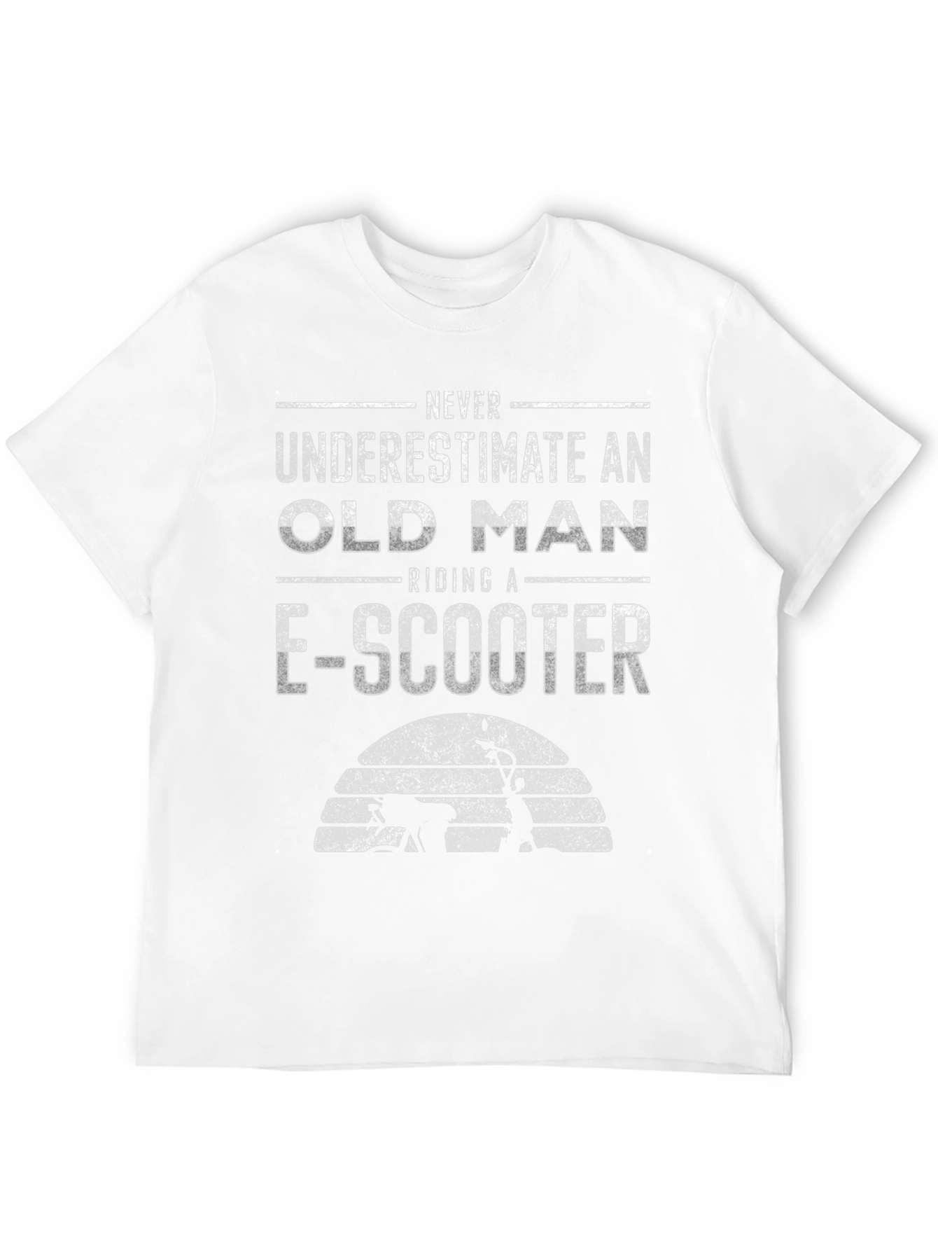 Black Old Man E-Scooter Graphic Tee view 12