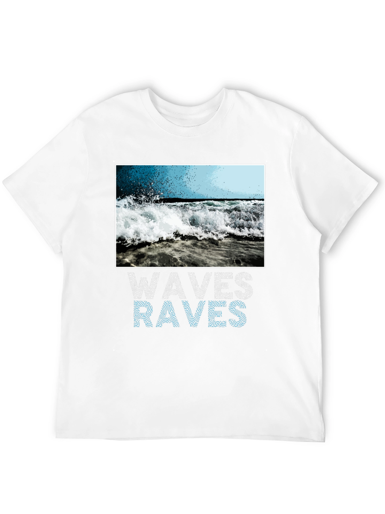 Black Waves Graphic T-Shirt - Ocean Lover view 12