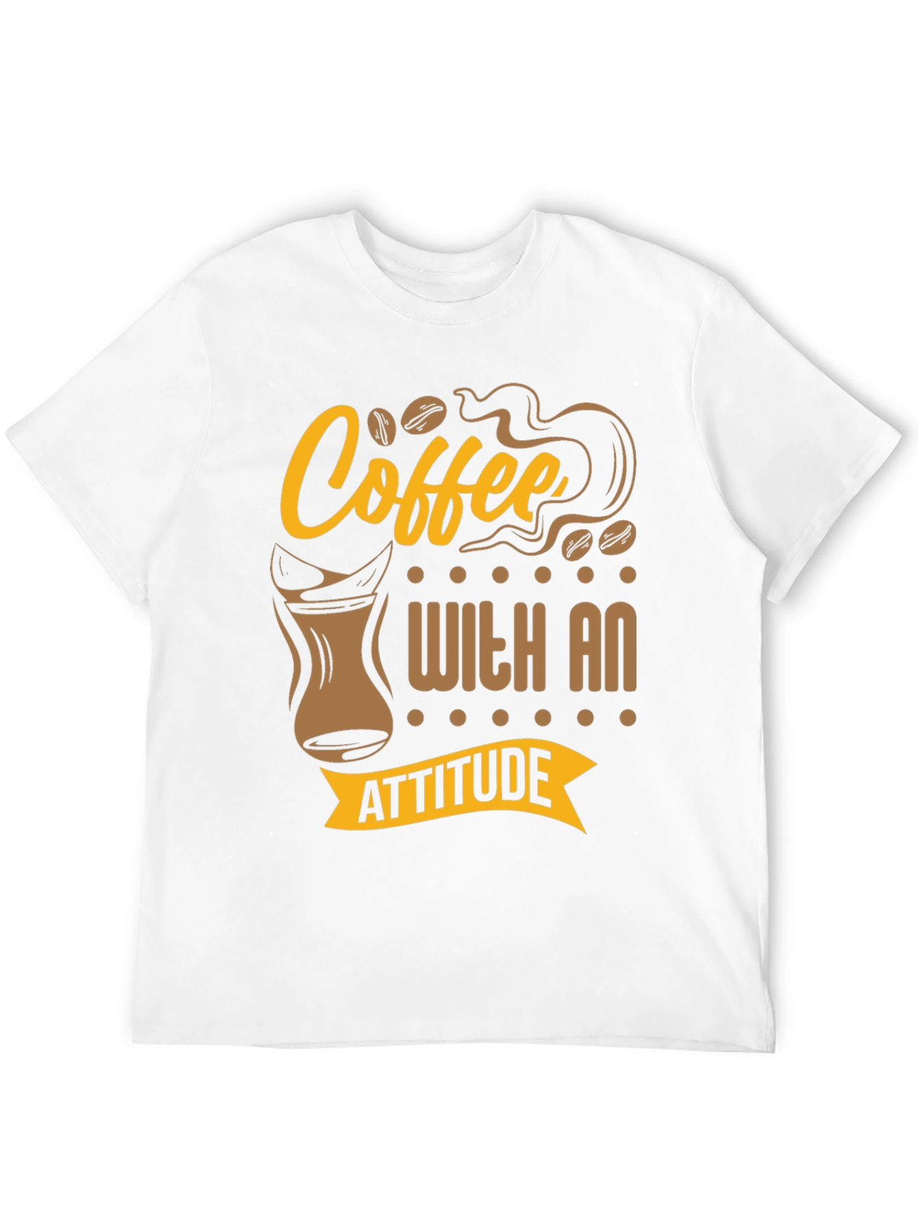 Black Coffee With An Attitude Graphic T-Shirt view 12