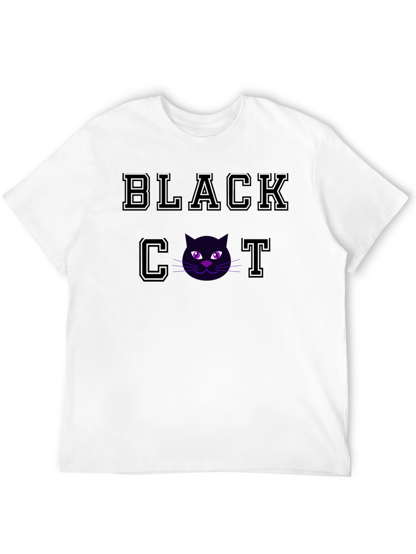 Black Black Cat Graphic T-Shirt - Soft Cotton Tee view 12