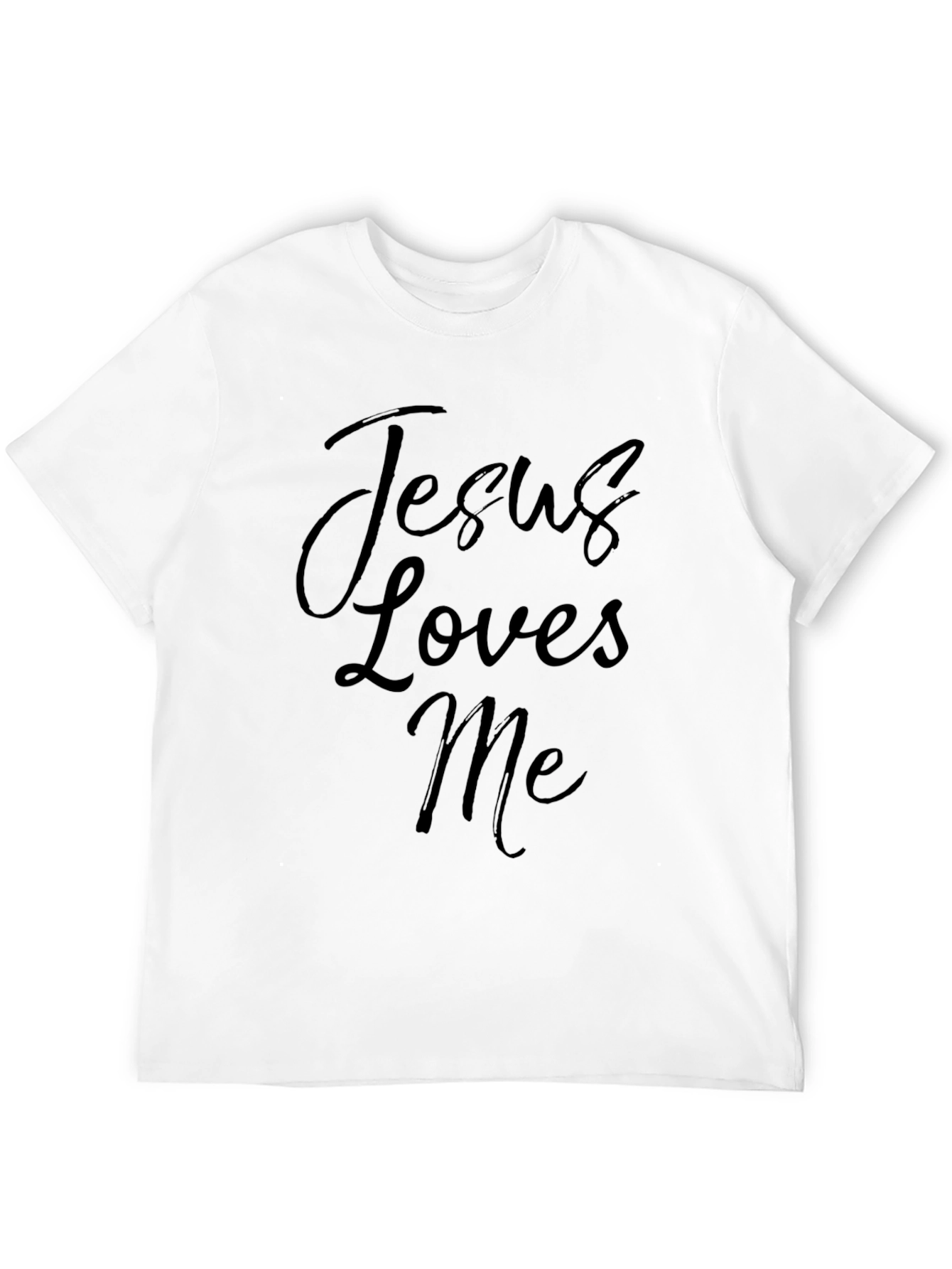 Black Jesus Loves Me Black T-Shirt view 12