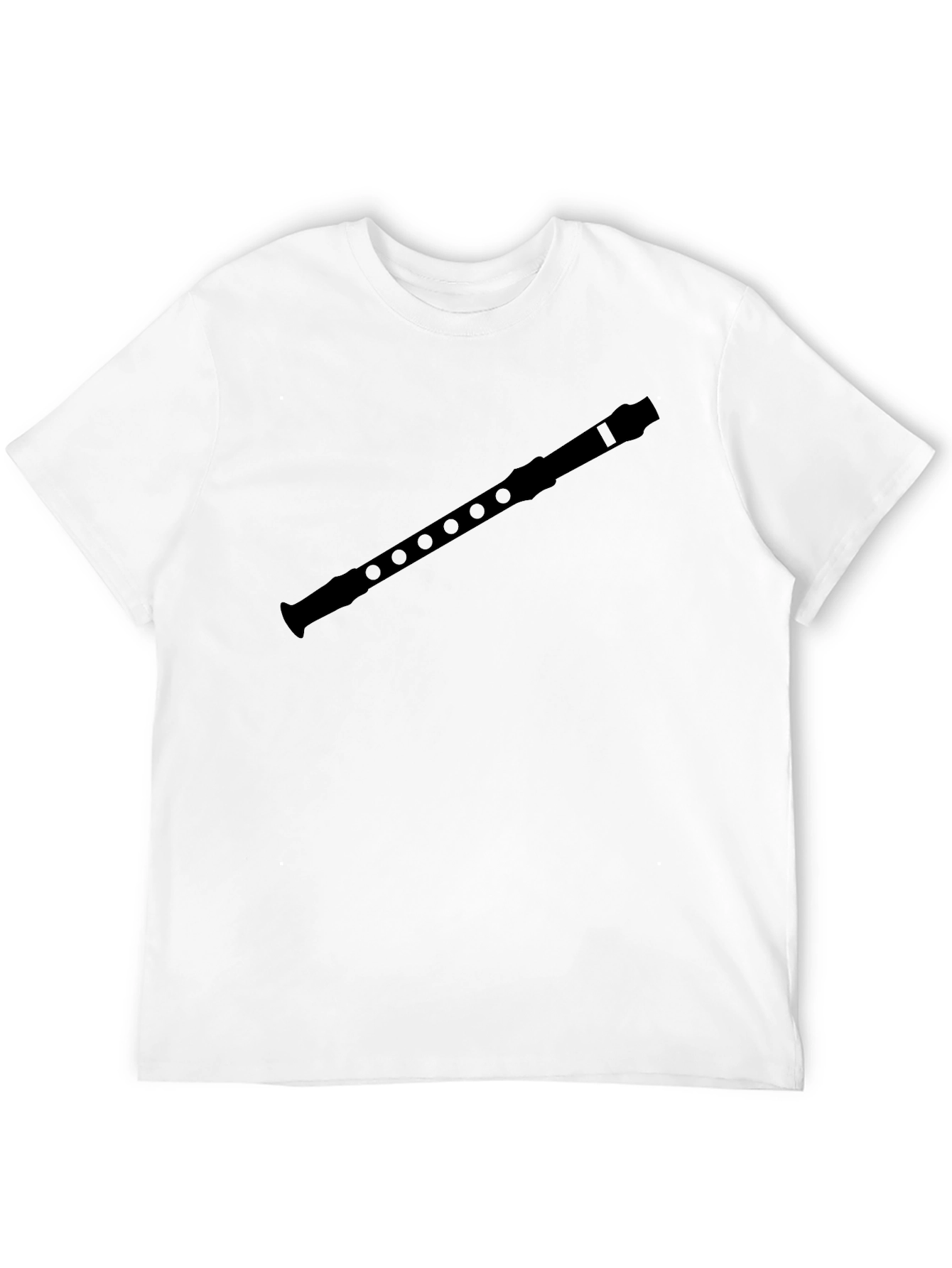 Black Recorder Graphic Tee - Music Lover Shirt view 12