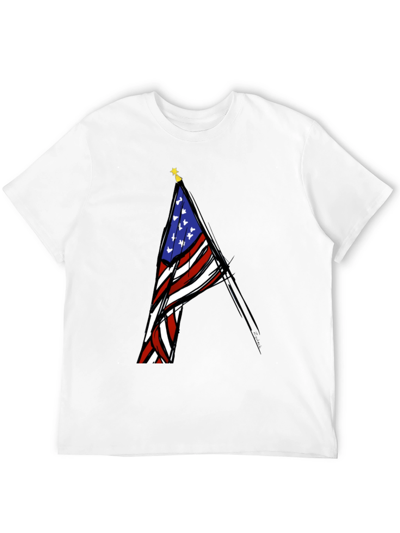 Black USA Flag Graphic T-Shirt - Patriotic Fashion view 12
